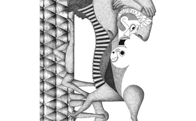 自分で描いといて絵の向きを忘れた。
別室に原画が10枚くらい何かに紛れて見つかった、雑過ぎる。

#絵 
#drawing 
#art 
#イラスト 
#surrealism 
#アート 
#絵描き 
#illustration 
#artist 
#moriokasachi
#モリオカサチ