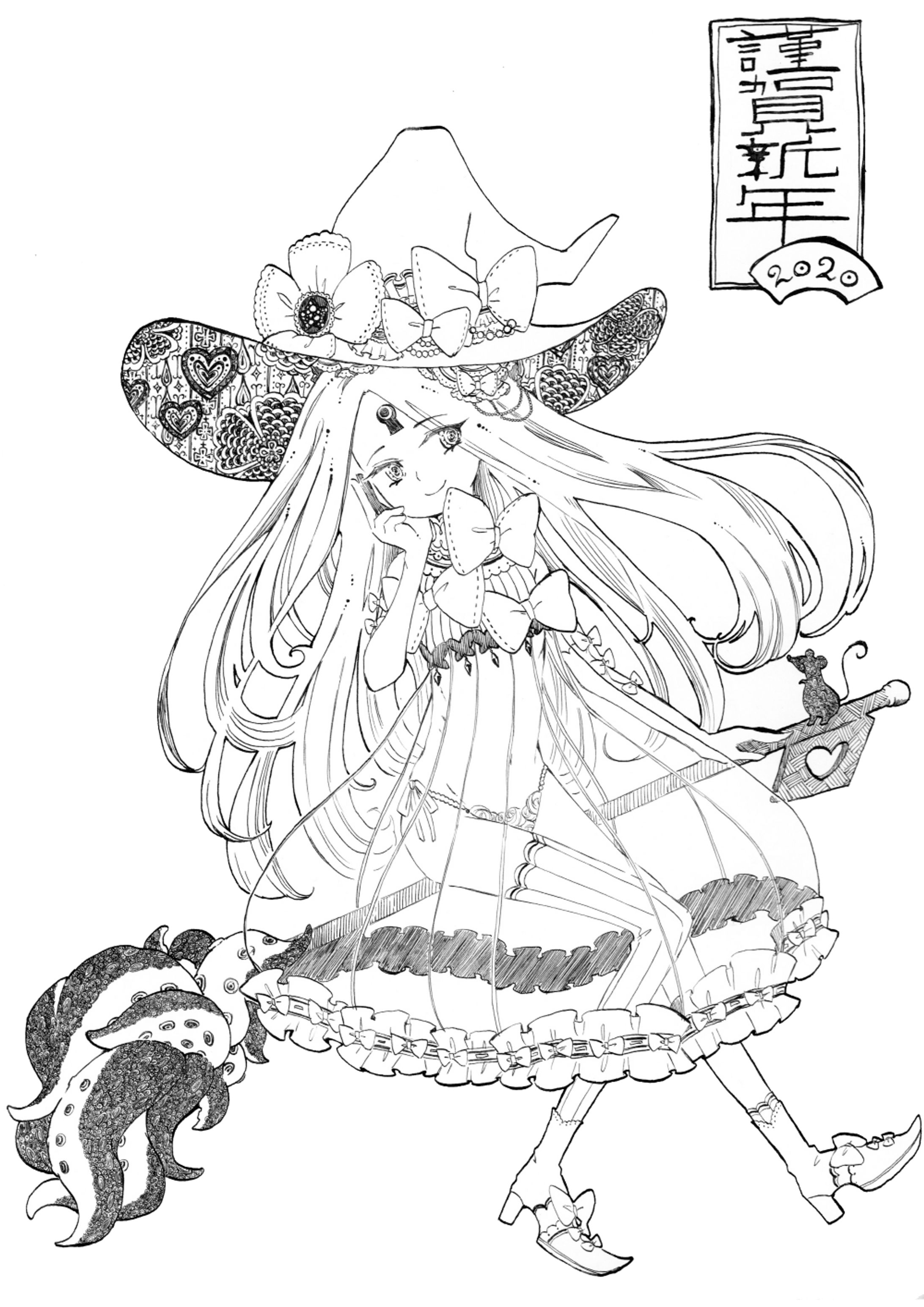 モノクロイラストサンプル-1