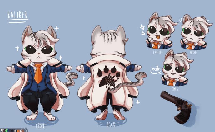 Kaliber, Original Character Sheet