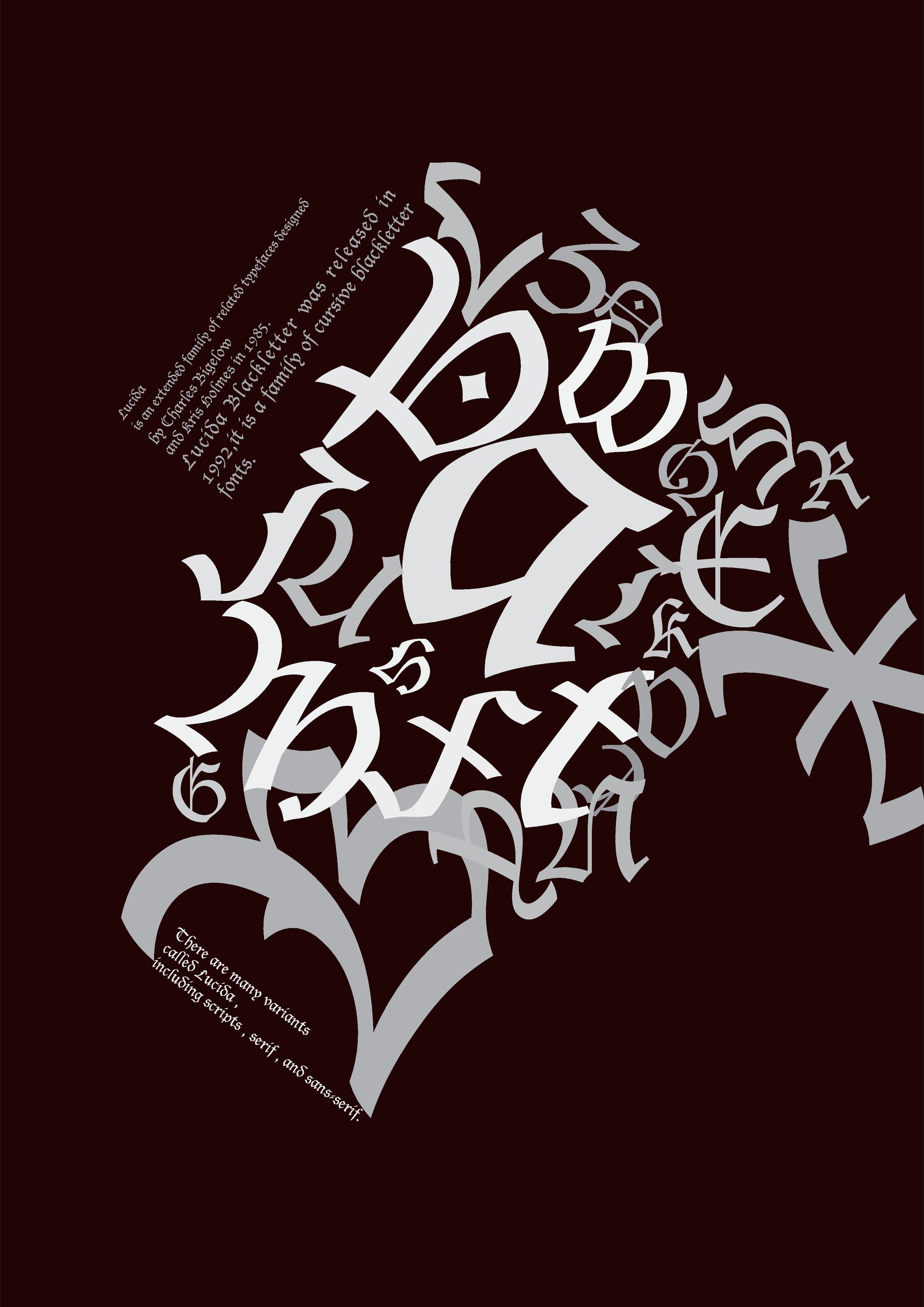 タイポグラフィック（Lucida Blackletter）｜ポスター-1