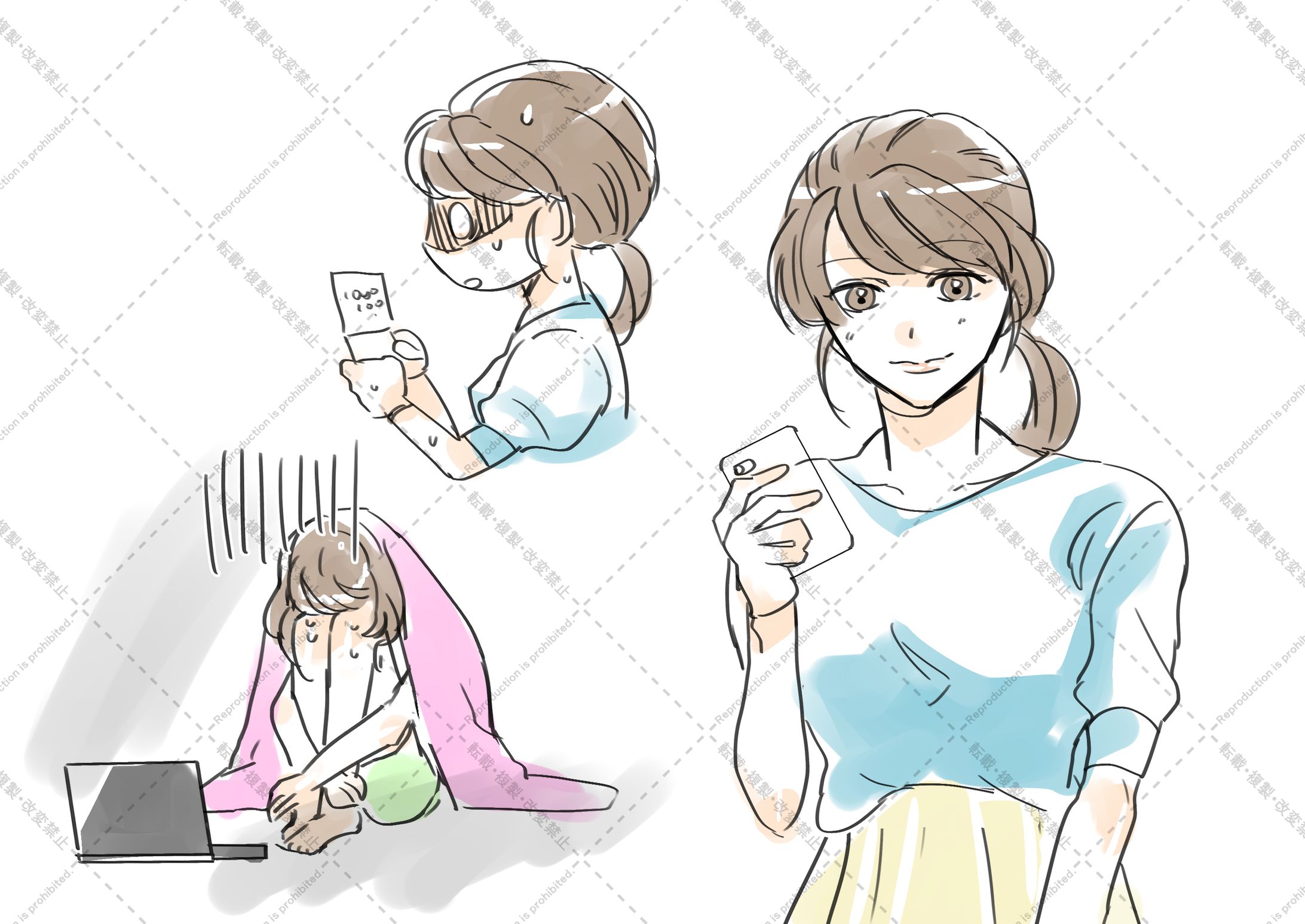 広告用キャラクターデザイン3名-1