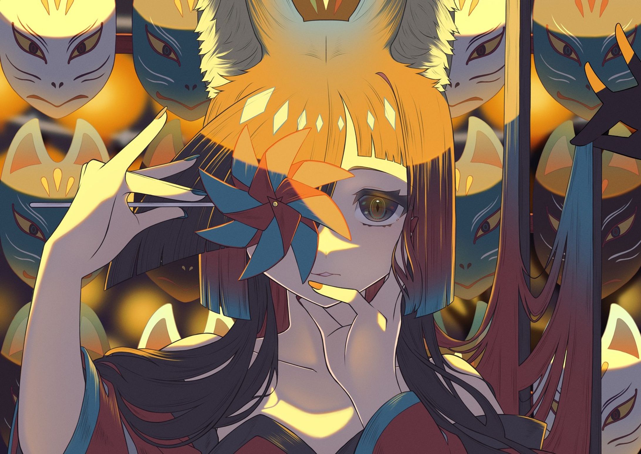 狐の祭り
#創作 #イラスト #illustration #originalcharacter #狐-1