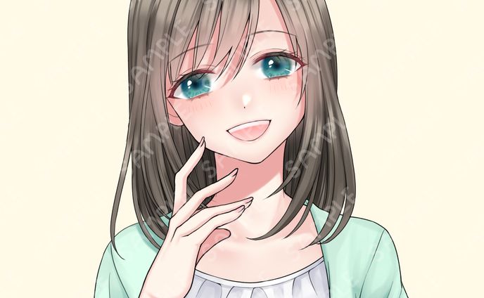 ブログ用イラスト　穏やかな女性