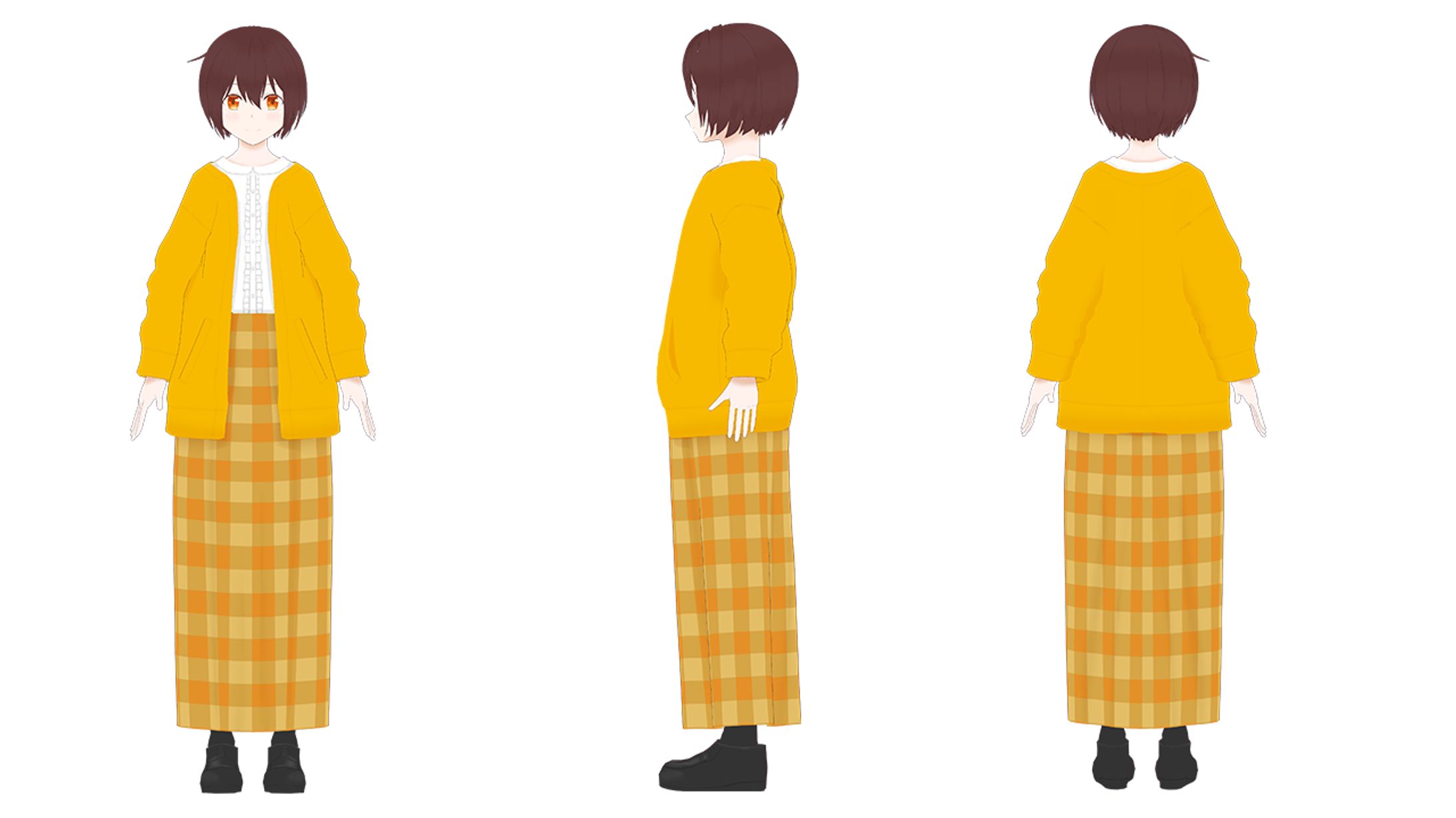常陸秋子様　私服　3Dモデル及びデザイン-1