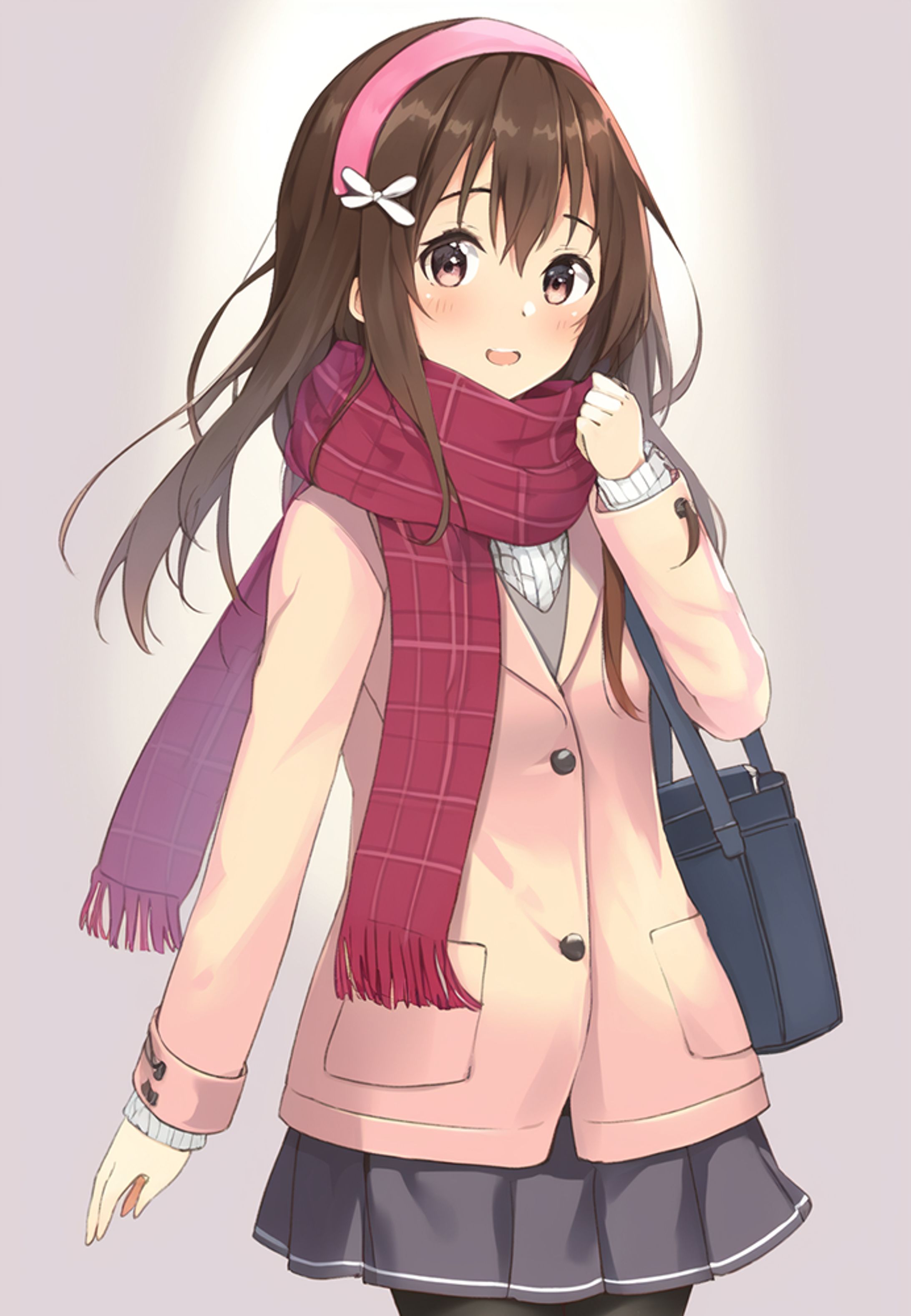 オリジナルイラスト(冬服少女)-1