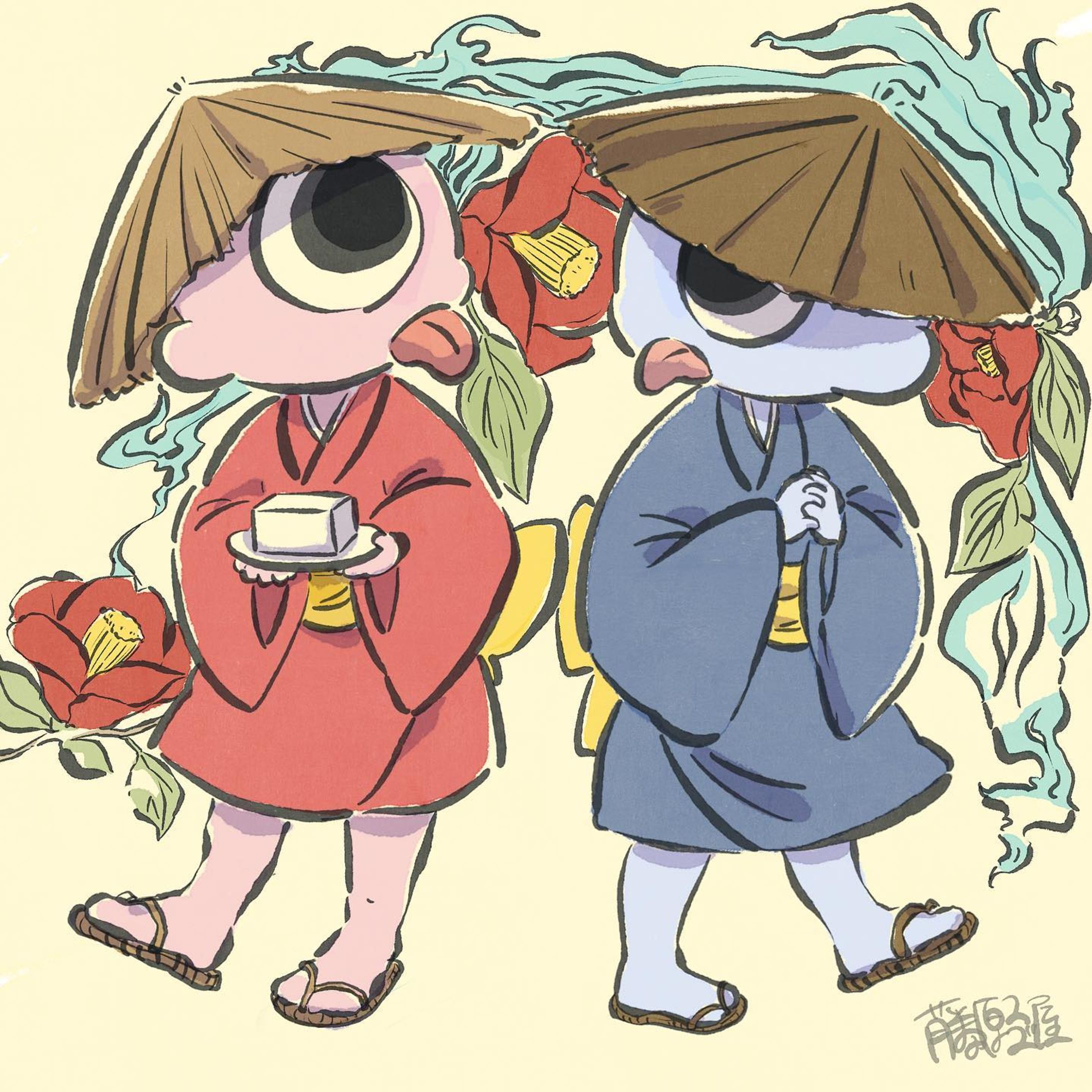 一つ目小僧と豆腐小僧。

昔から違いがわからなかったのですが、「一つ目小僧は豆、豆腐が嫌い」という説がすり替わって、豆腐好きということで周知され始めた結果「豆腐小僧」がうまれたという話を聞きました。

#妖怪 #一つ目小僧 #豆腐小僧 #和風 #イラスト #illustration #japanart #art #yokai #digitalart #artwork-1
