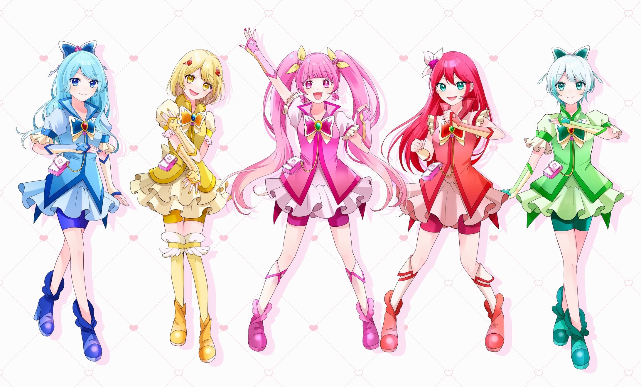 さらん様、ぬん様、色木様、碧乃らる様、空羽ゆき。様　「プリキュア5、スマイルgogo!」歌ってみた動画用イラスト-1