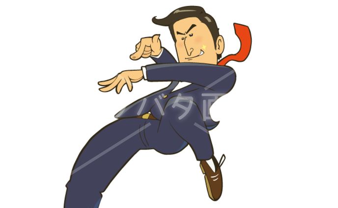 コミカルなビジネスマンのイラスト