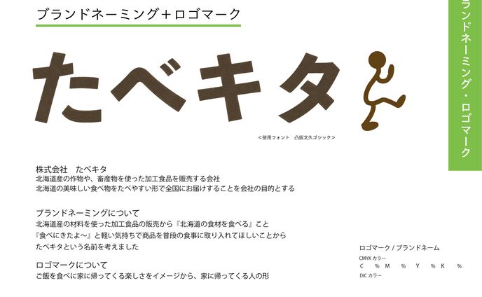 「たべキタ」商品企画・ロゴマーク