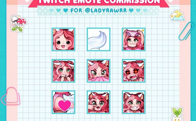 Fun emotes I did for lovely streamer LadyRawrr ! 💖

Remember that all my comms still have a 25% discount for the next 5 days, until december 25th! 🌟 DM me or email me at miuyumae@gmail.com if you're interested in working with me! 💙

#holidaydiscounts #holidayoffer #emotes #emotecommissionsopen #twitchemote #twitchemotes #twitchemotecommission #cutegirl #kemonomimi #pinkhair #redhair #streamer #artstreamer #twitchstreamer #digitalartist #commissionsareopen #commissionsopen #digitalart #digitalartwork #digitaldrawing #smallartist #smallartists