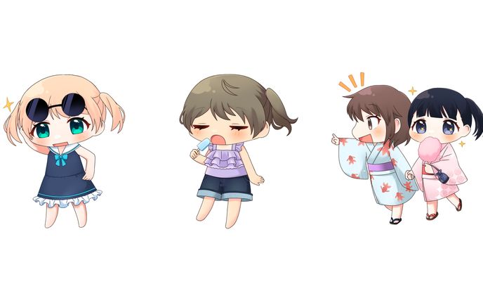 ミニキャライラスト、オリジナル曲mv