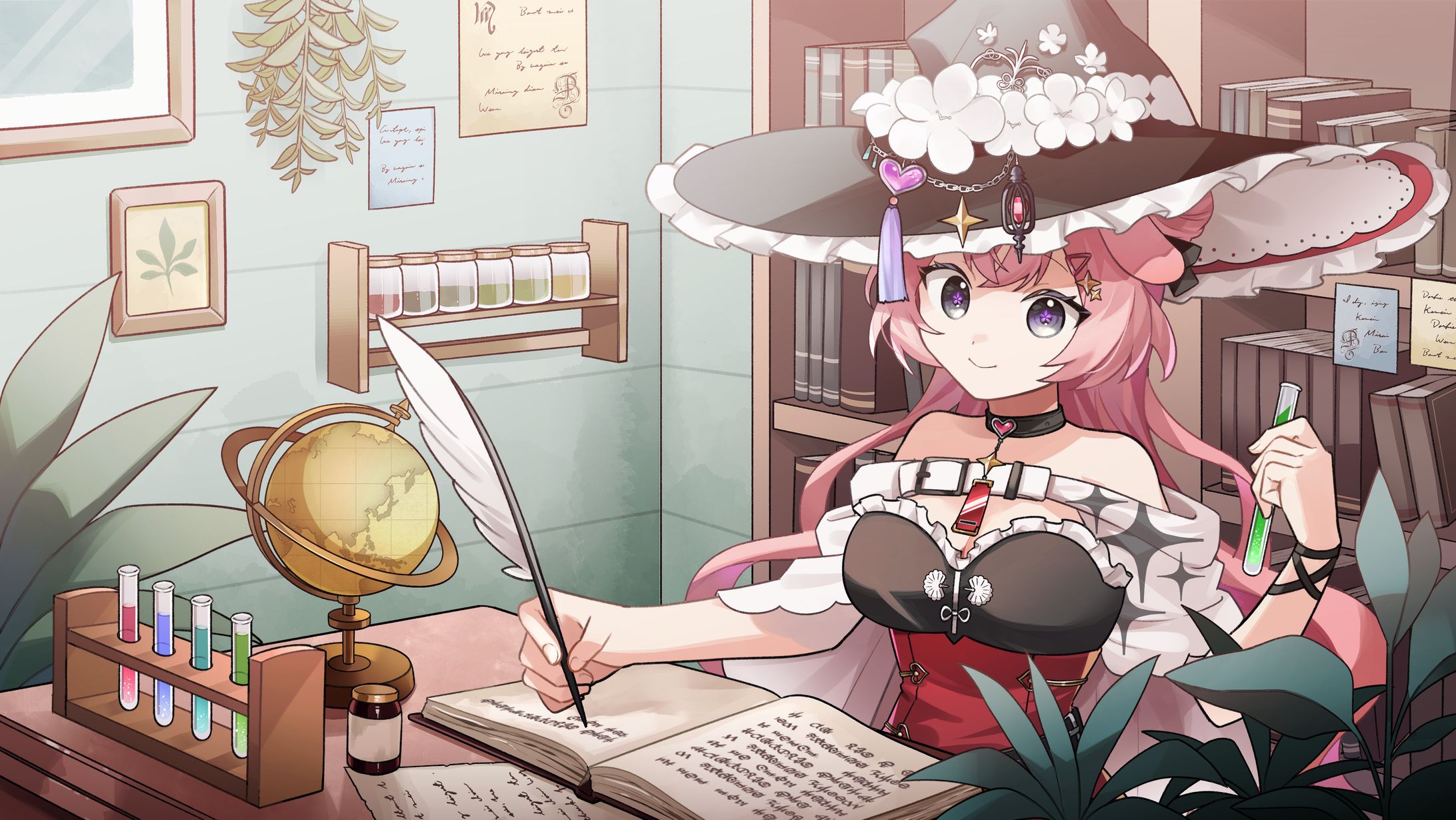 梅桃こうめ様背景イラスト-1