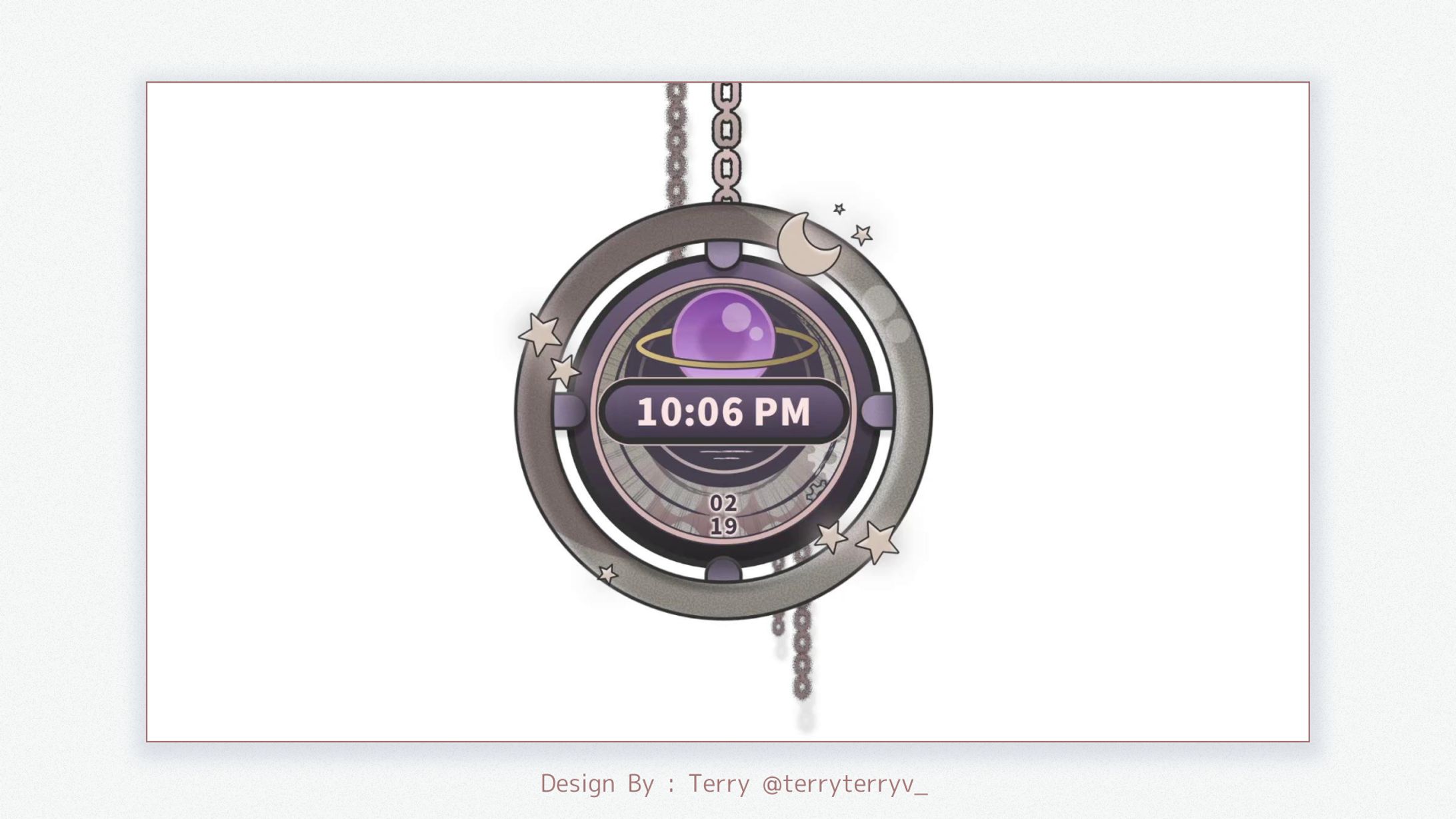 HTML Digital Clock / 紫堂モルニカ-1