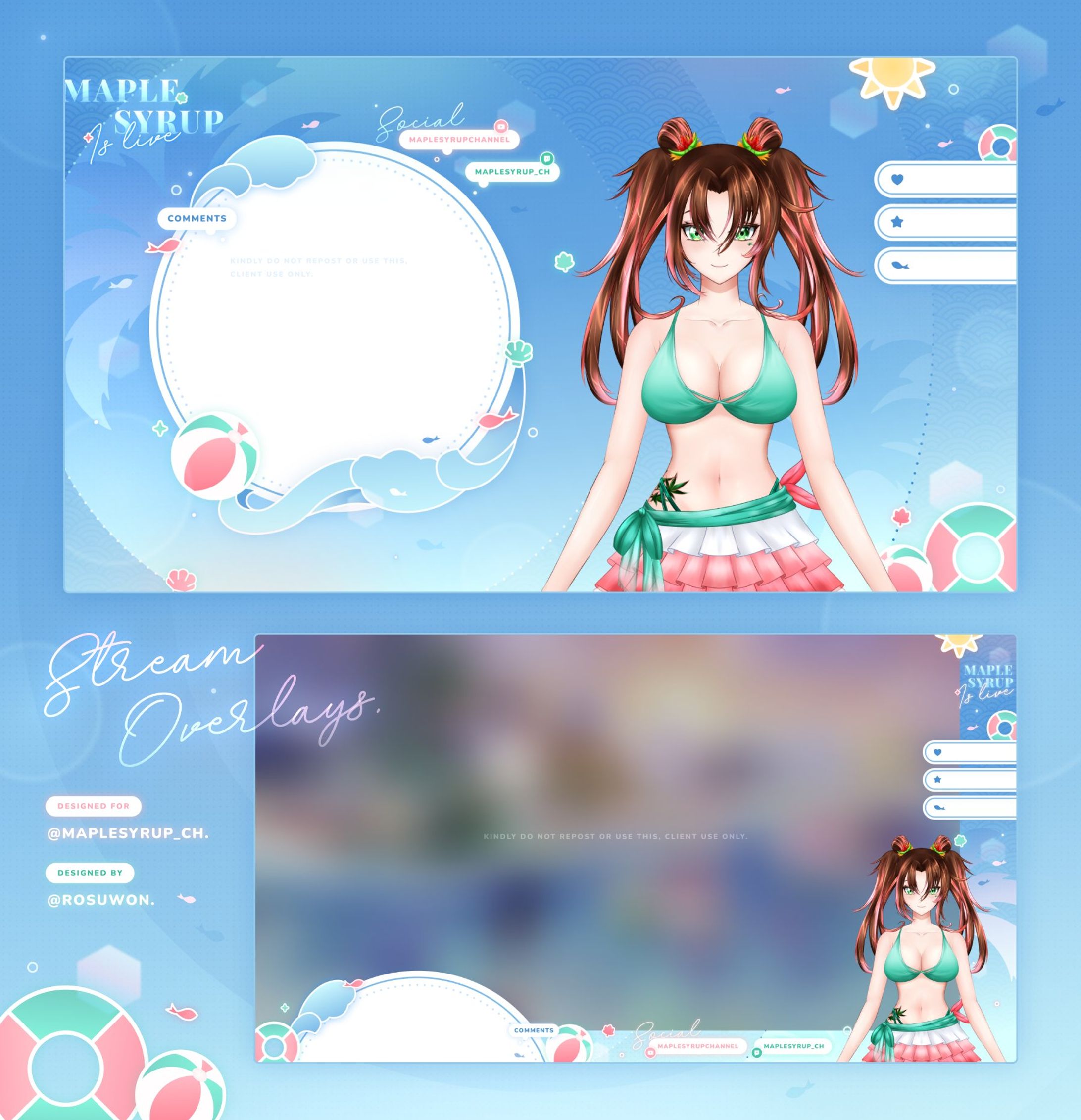 【 Stream overlays 】✼ for Maple_Vtuber-1