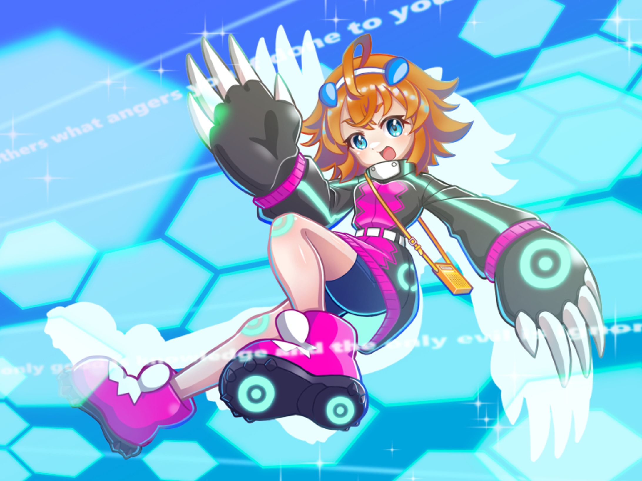 キャラデザイン　モグラ娘（2枚）-1