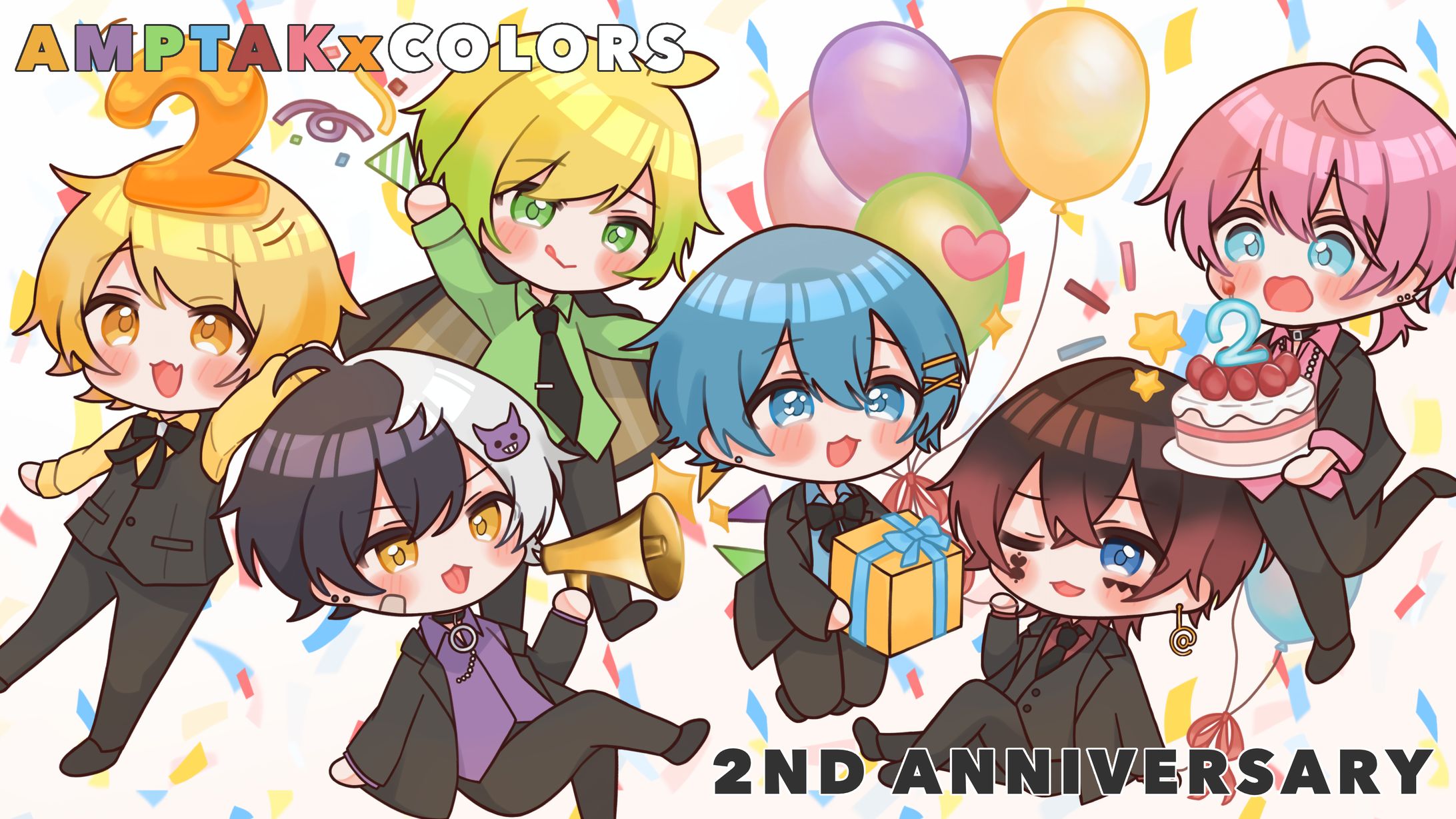 AMPTAKxCOLORS様2周年 ＳＤイラスト 【FA】-1