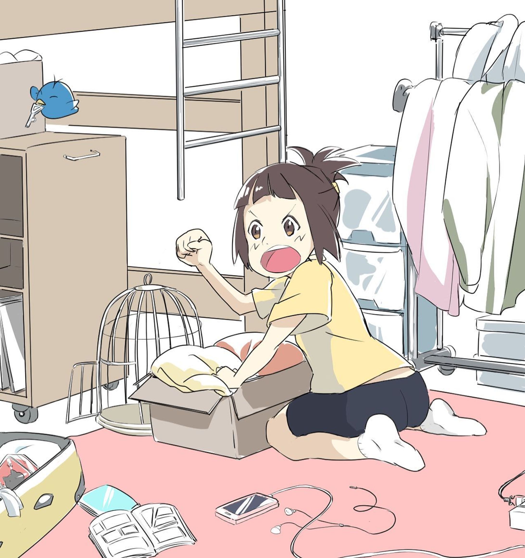 引越し！

#転売禁止 #dontreport 

#illustragram #illustration #drawing #painting #originalcharacter #art #絵 #イラスト #イラストグラム #オリジナルイラスト #オリジナル #originalart #inkdrawing-1