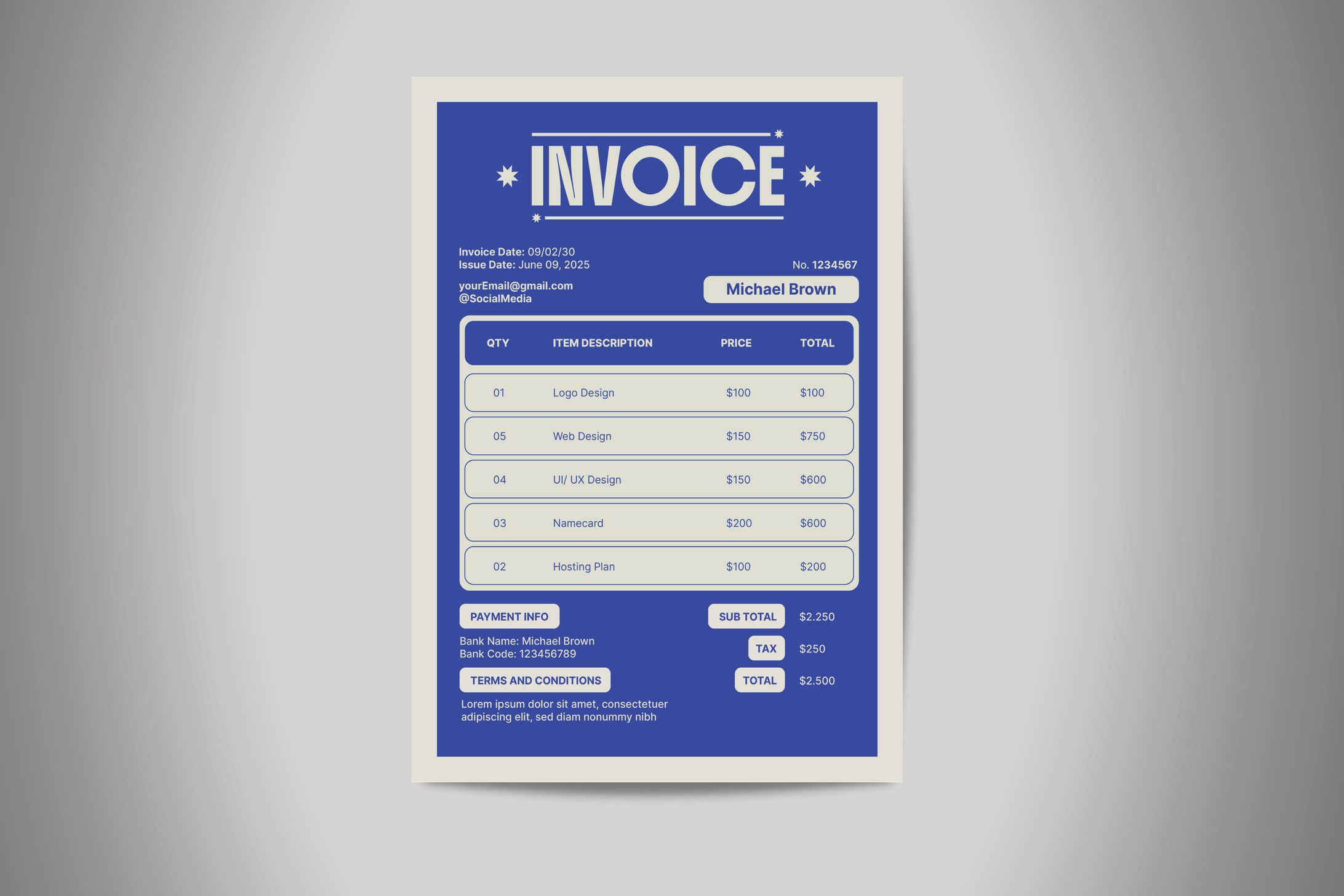 [FREELANCE] Pixeluck Invoice Template-1