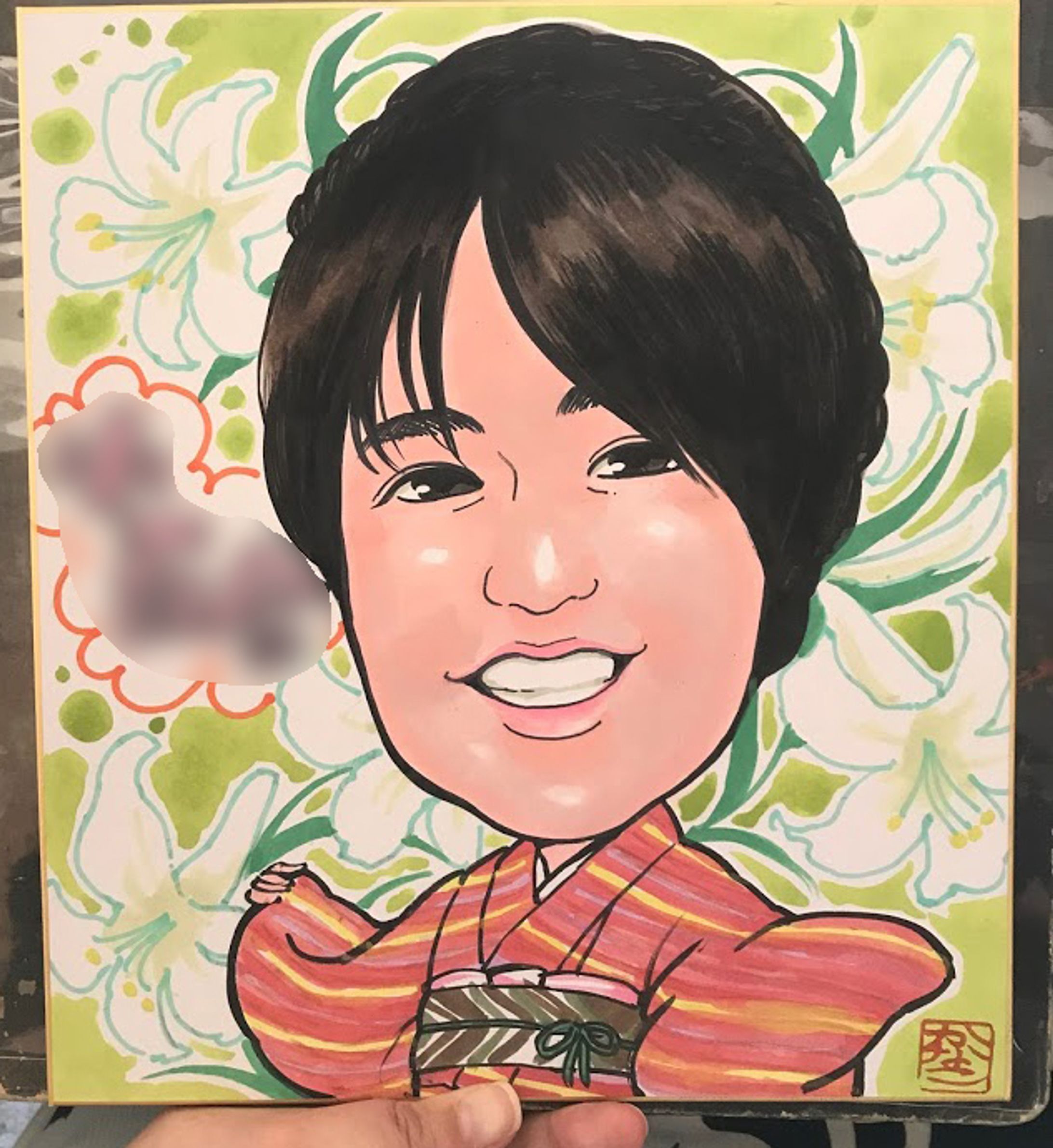 似顔絵（水彩／アナログ）7枚-1