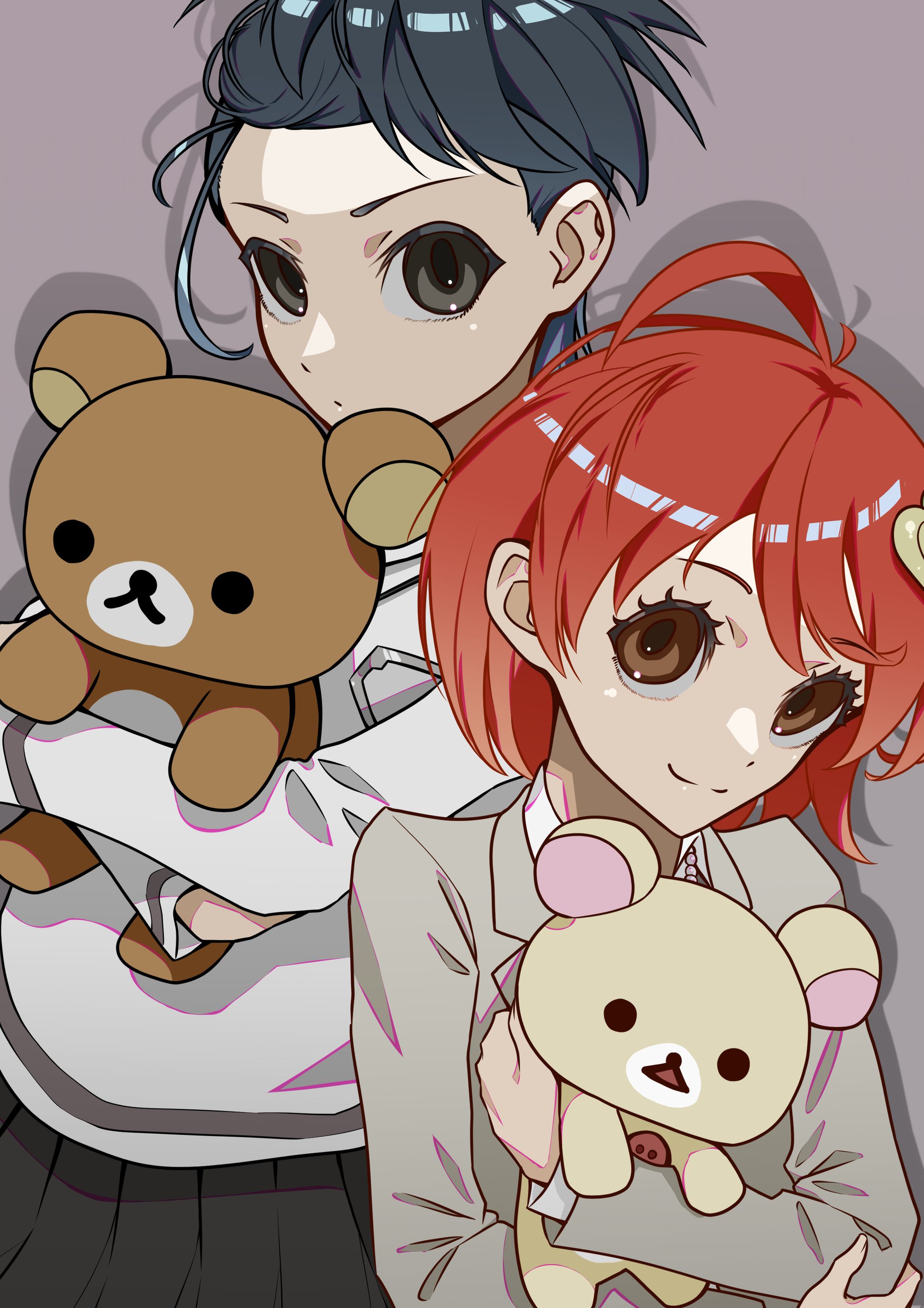 コリラックマを抱っこする紅玉りんことリラックマを抱っこする朝岡みなみ-1