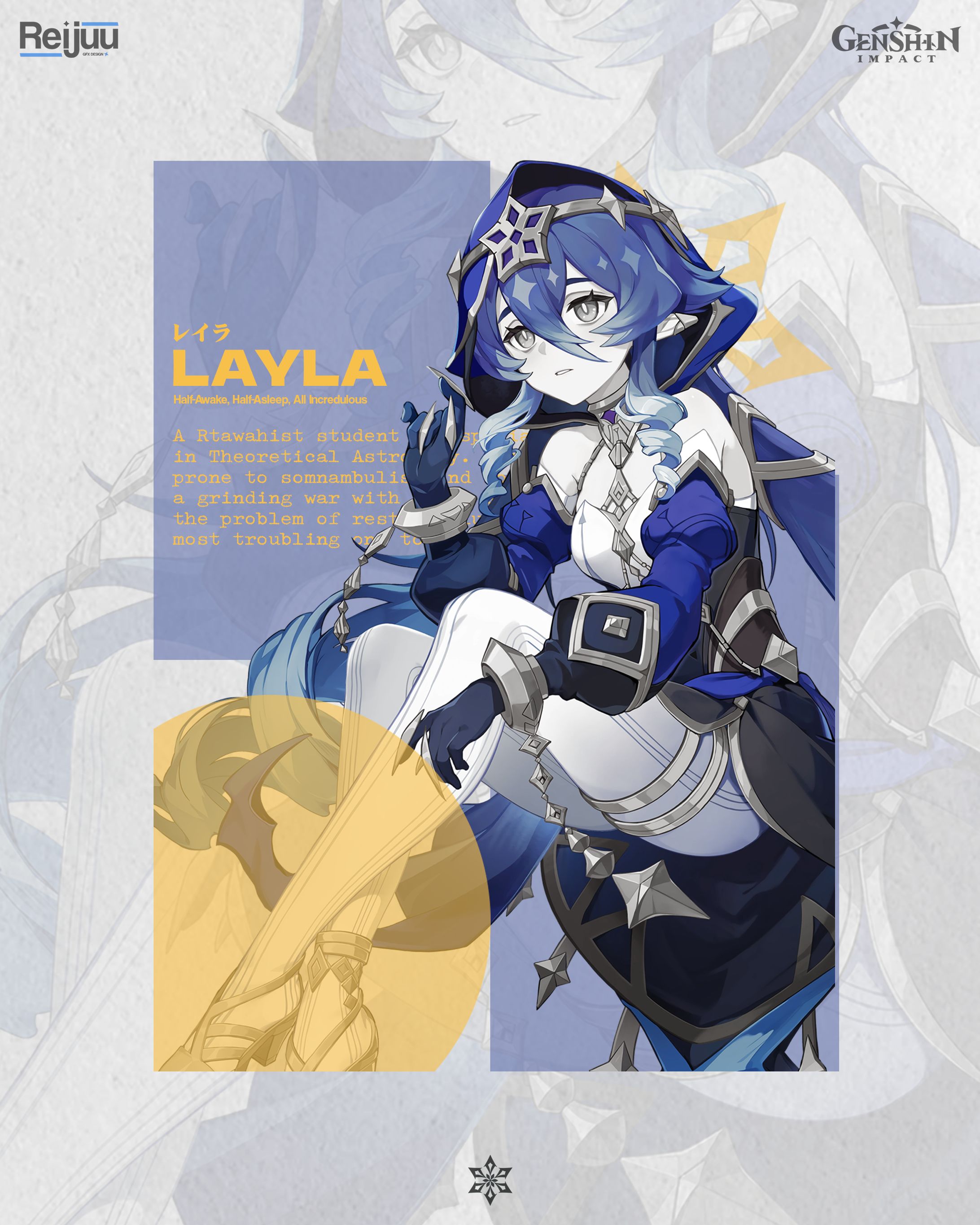 [Anime Poster Design] - Layla Genshin Impact-1