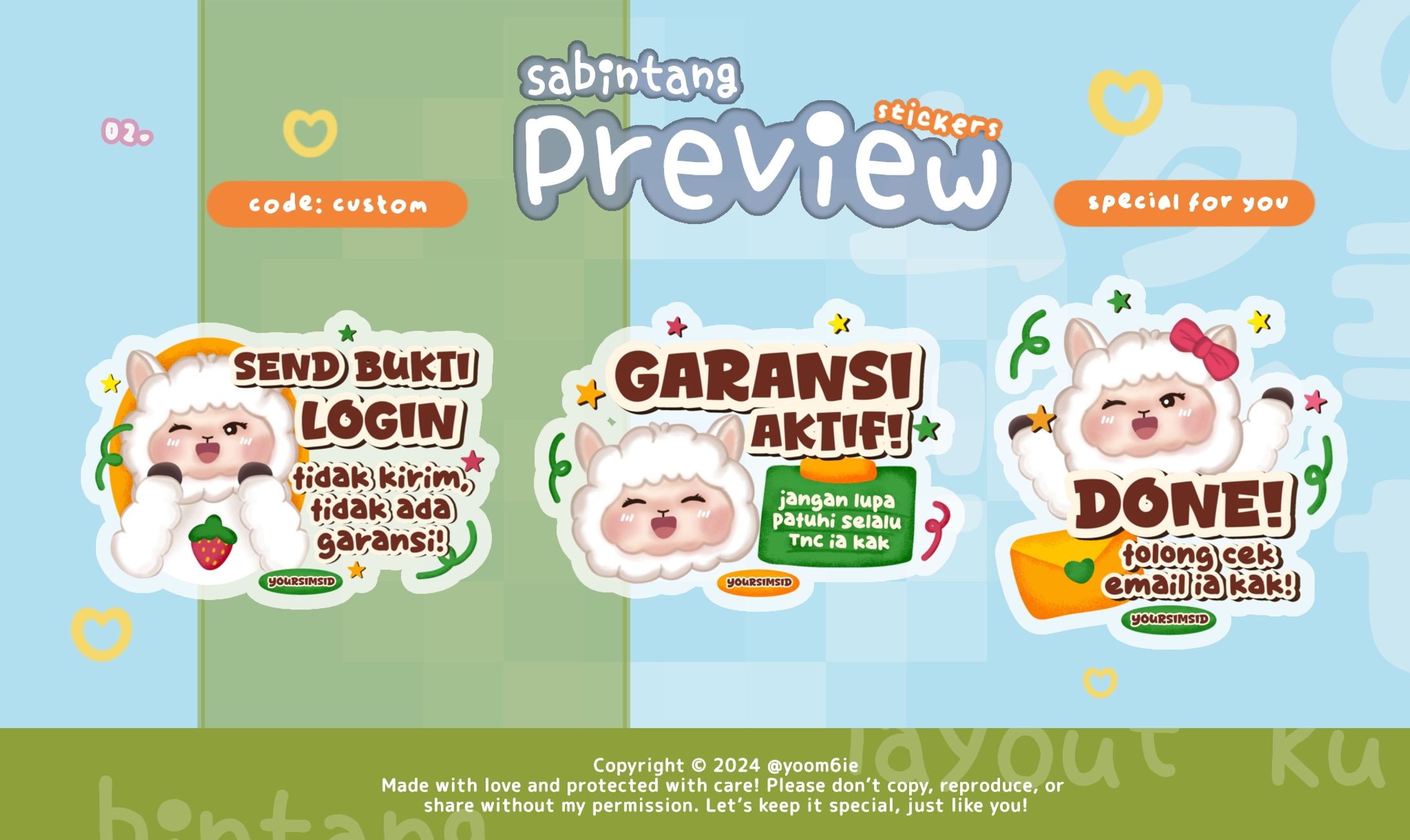 custom stickers WA-1