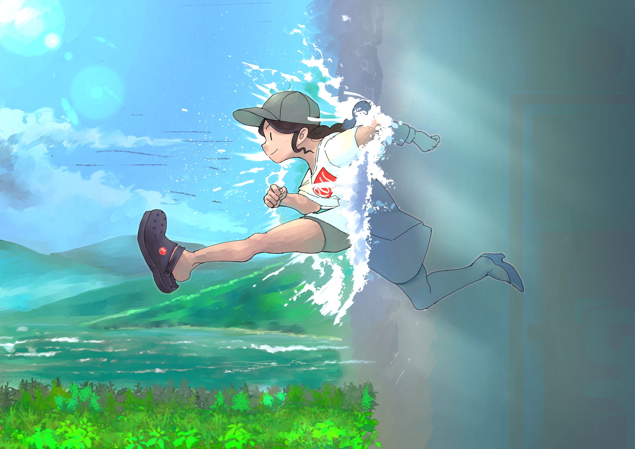 オリジナルイラスト　日のさす方へ-1