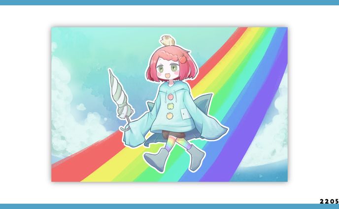 DECO*27『レインボーダー』カバーMVイラスト／花梨＠寝袋 様