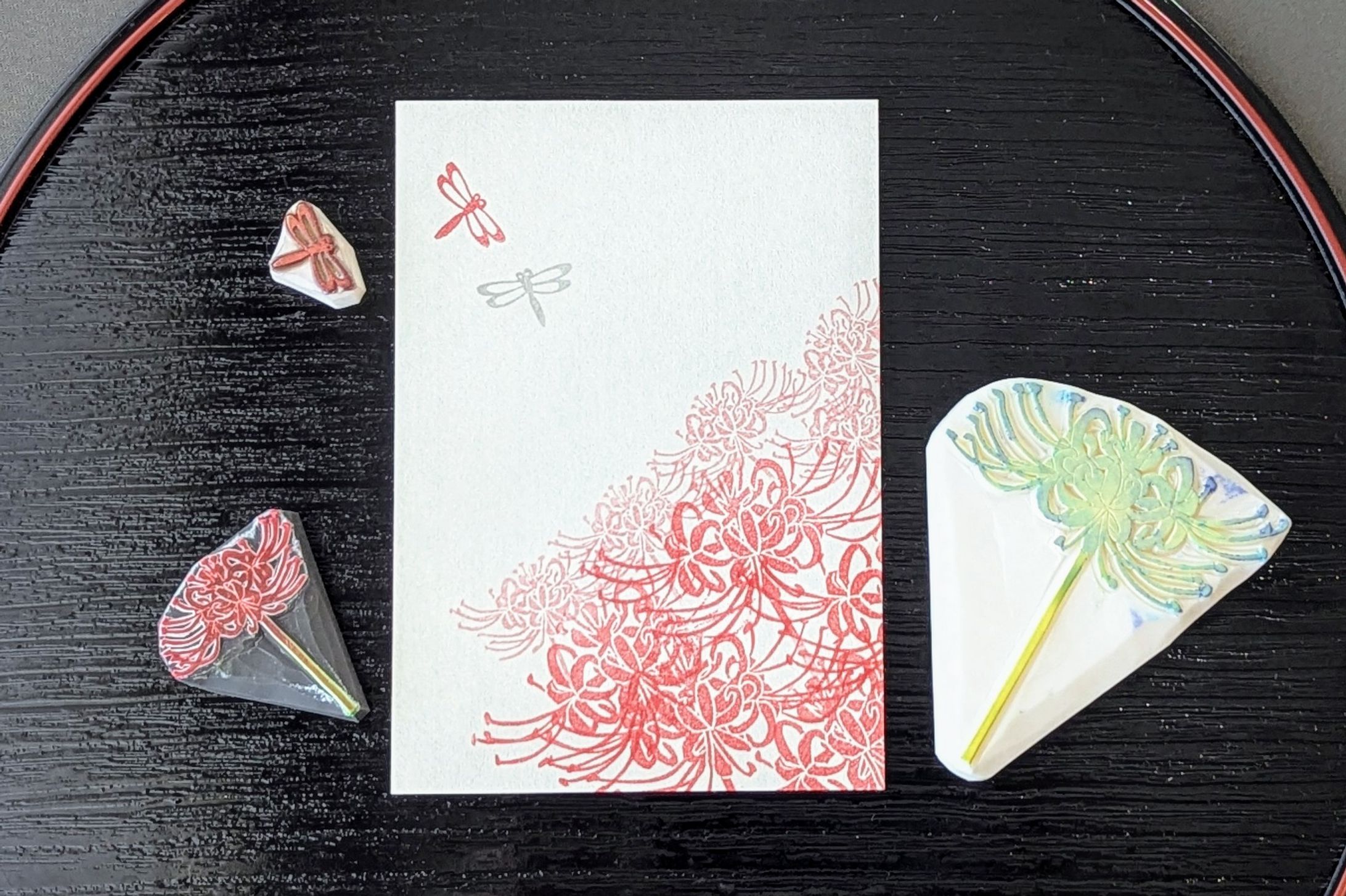 【御朱印】長松寺様　彼岸花ととんぼ　秋の御朱印-1