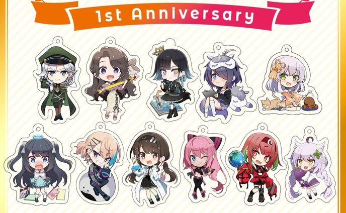 Vtuber事務所「MOKUROKU」一周年記念SDグッズイラスト