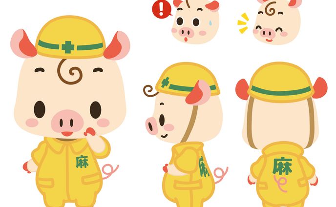 麻布地区防災キャラクター「あざぶぅ」デザイン