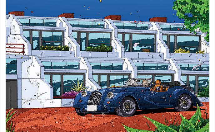 愛車オーダーイラスト モーガン・プラスフォー