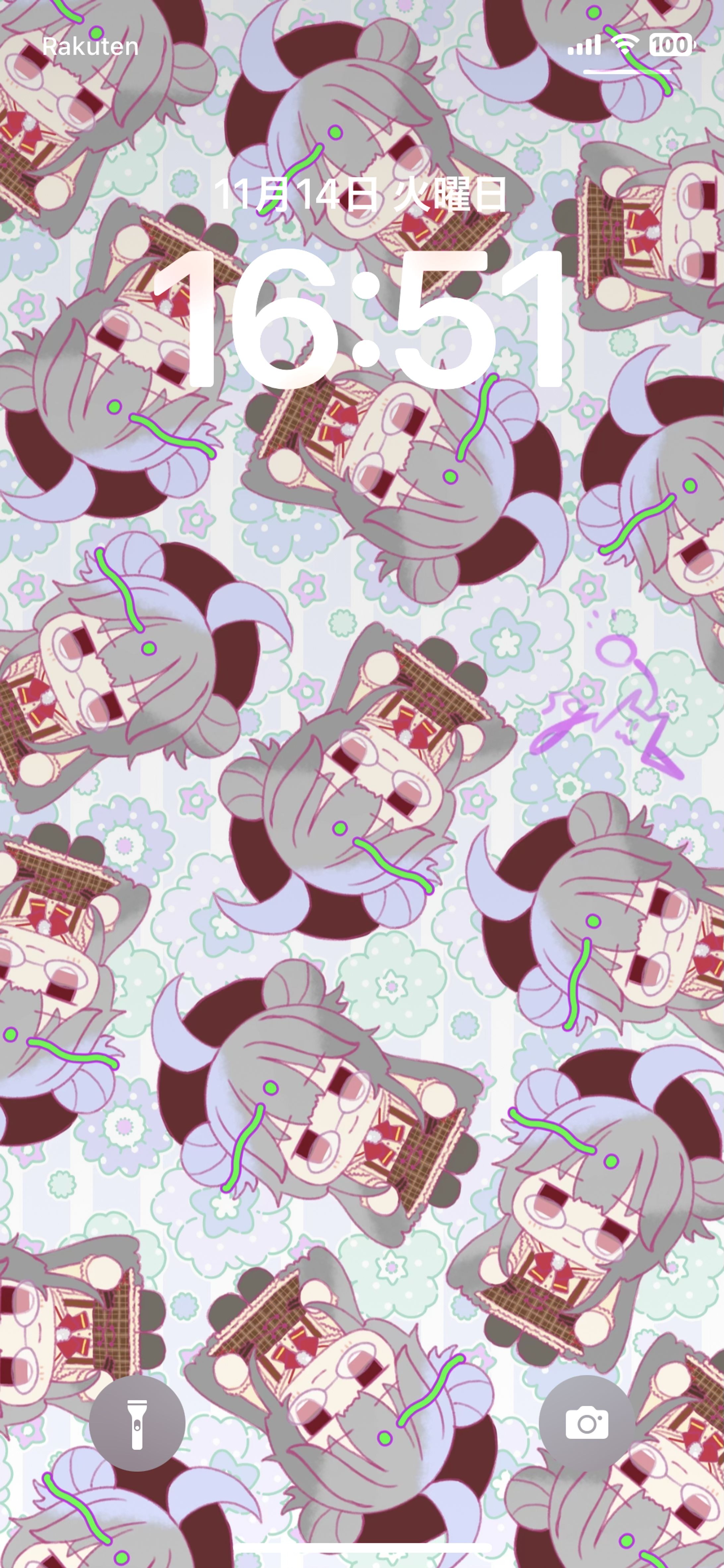 【ご依頼】クライアント様のOCのロック画面-1