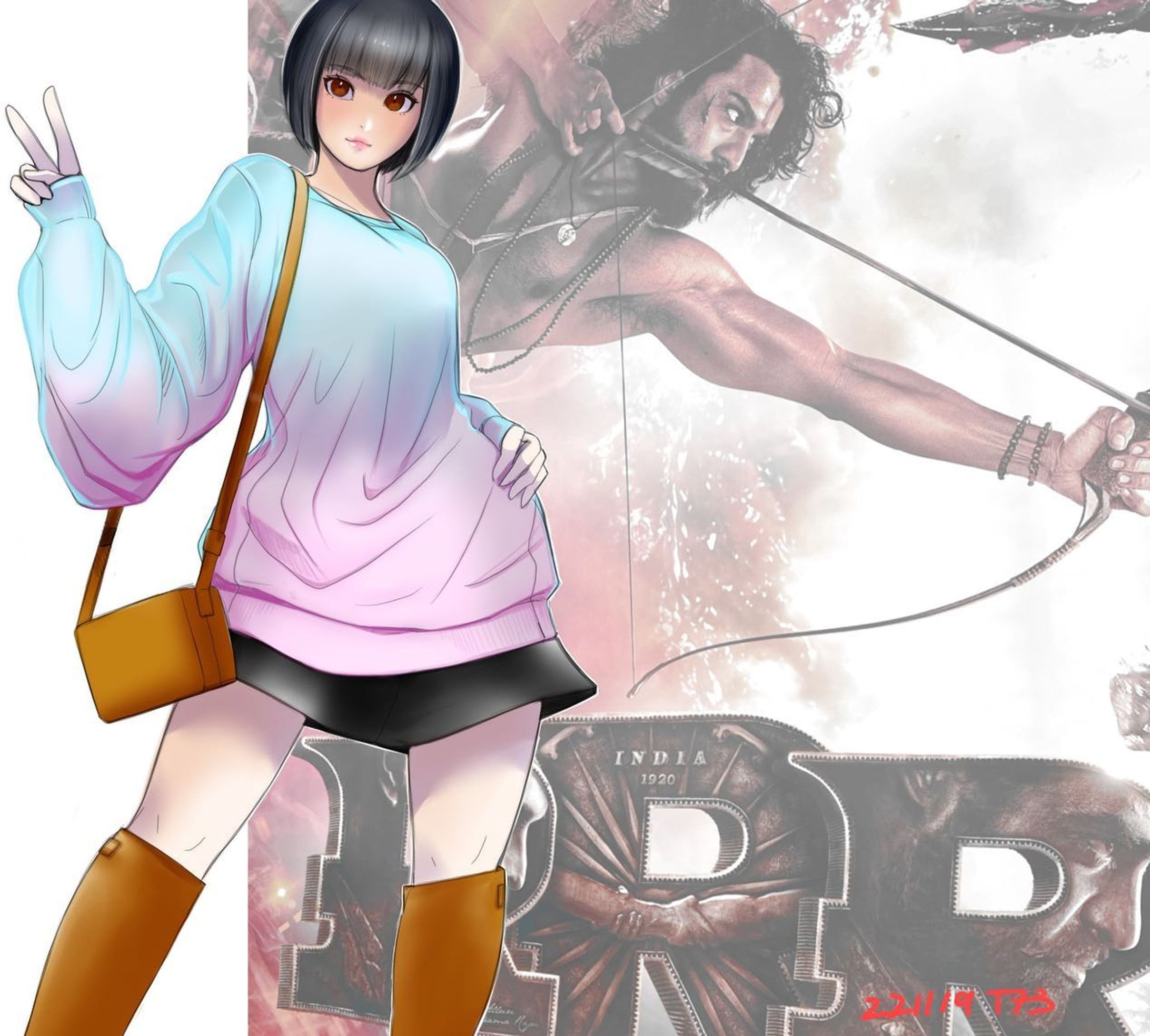 愛娘と一緒に映画を観てきました。
RRRを選んだ娘のセンスに敬意を表しますw
#えかきさんと繋がりたい #drawthisinyourstyle #illustrationartists #illustragram #rrr-1