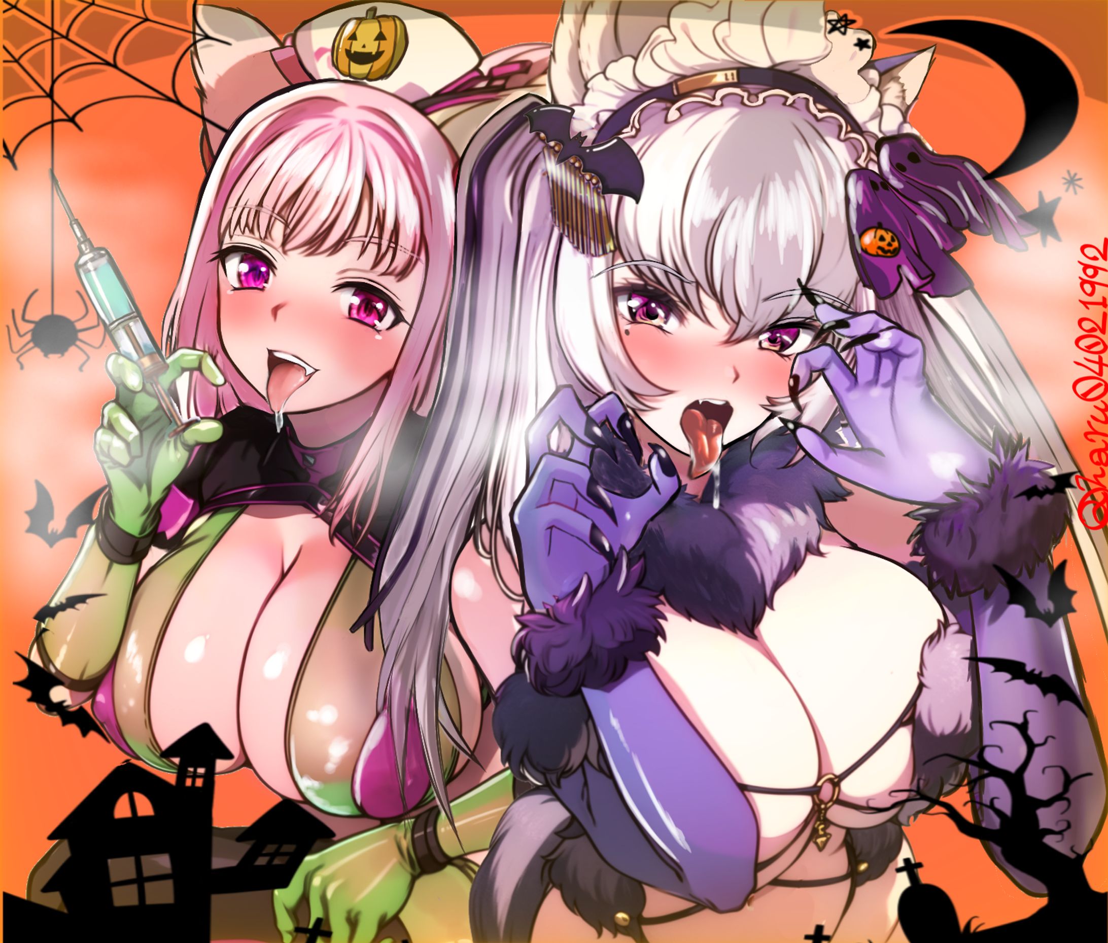 天璋院ひめの&都みゆりハロウィン-1