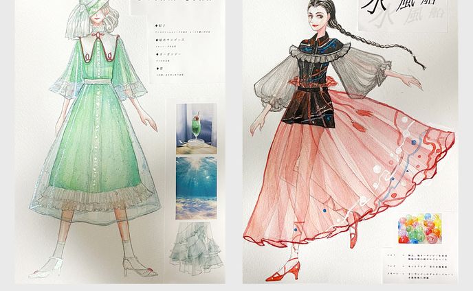 ファッションデザイン画