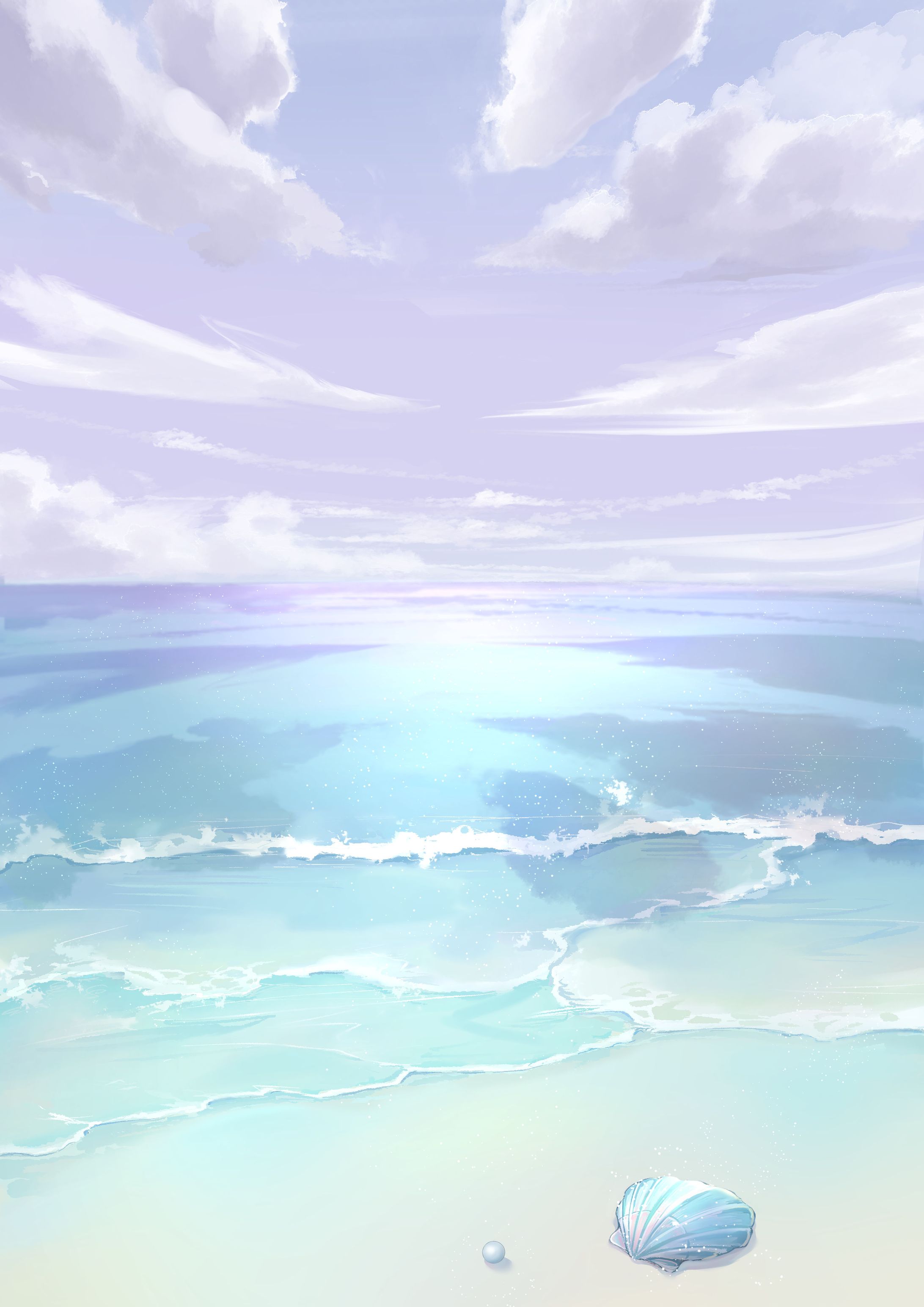 海、空のイラスト-1