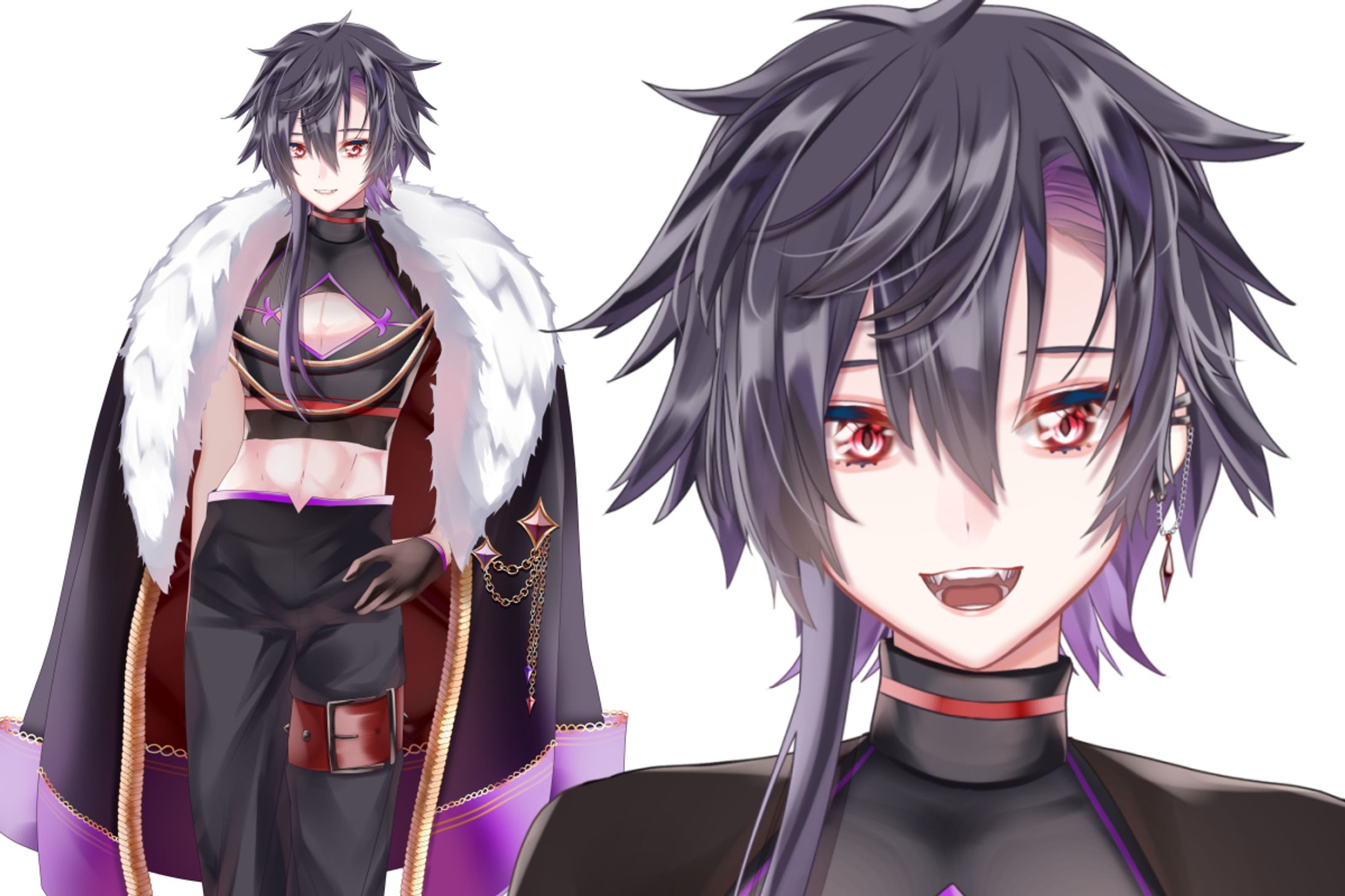 黒紫の男の子モデル-1