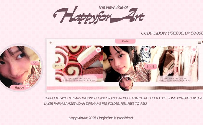 Template Layout X (inspo & plagiarism = 500.000)