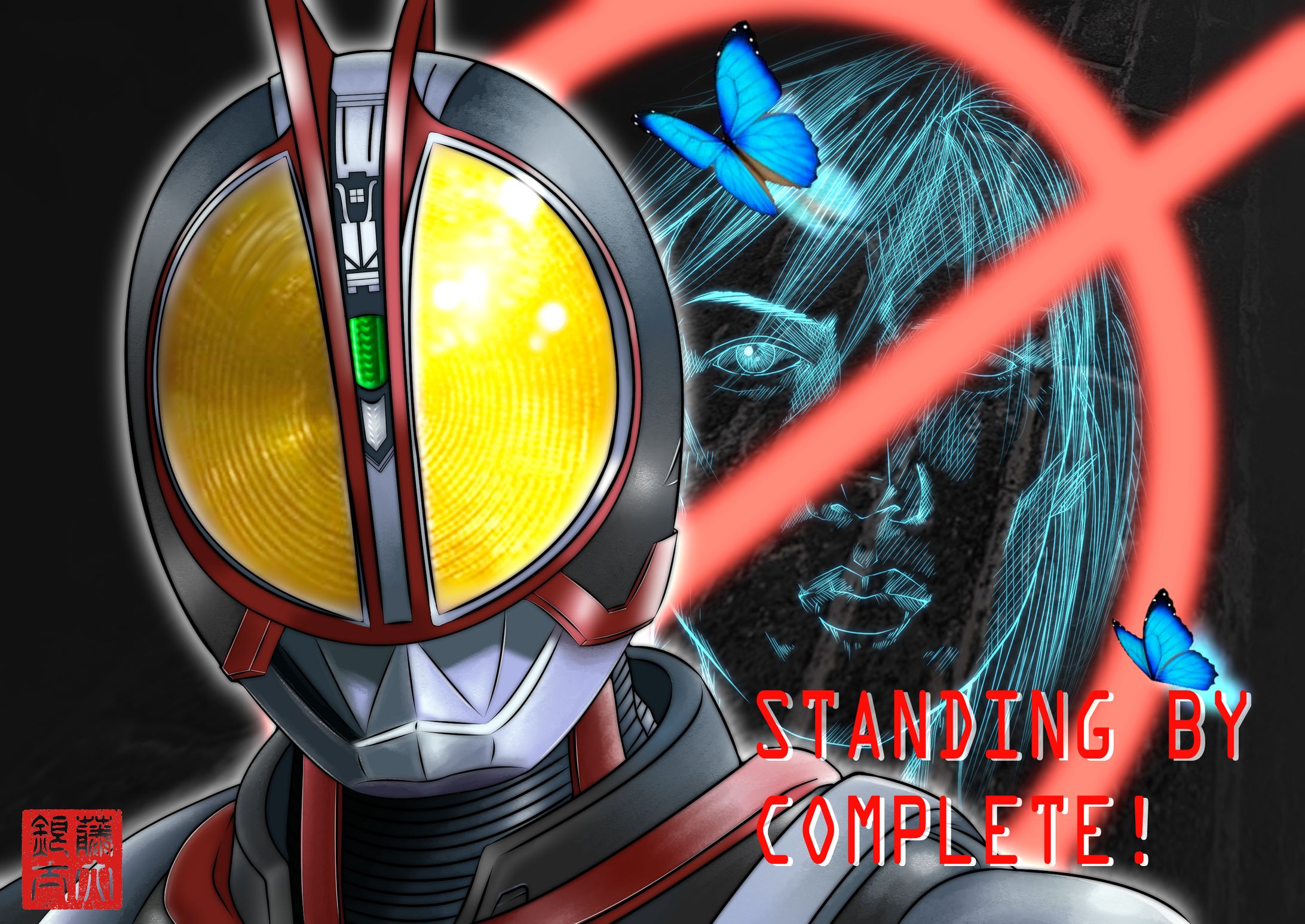 仮面ライダー５５５　２０周年イラスト-1
