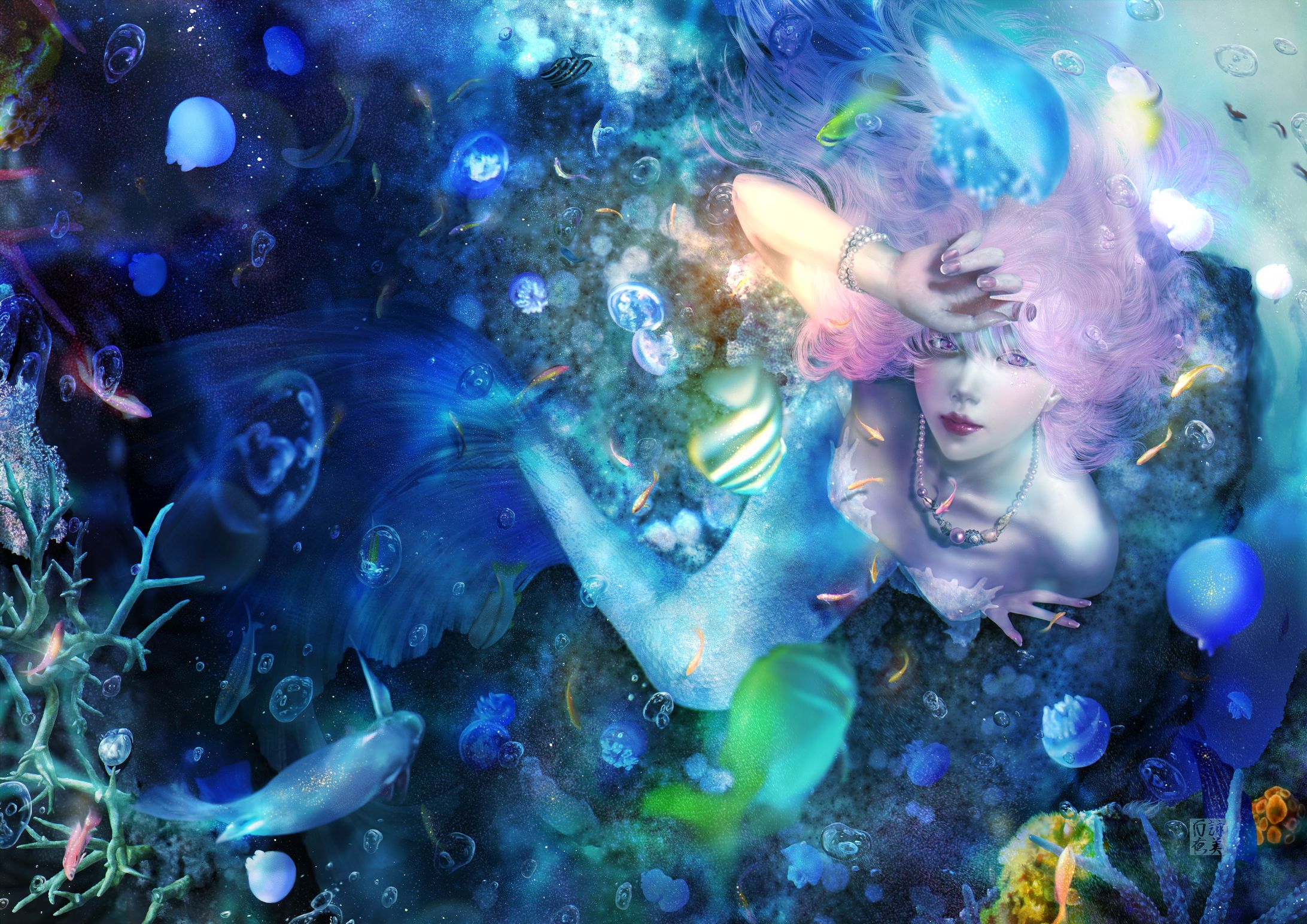 夜海の人魚［commission］-1