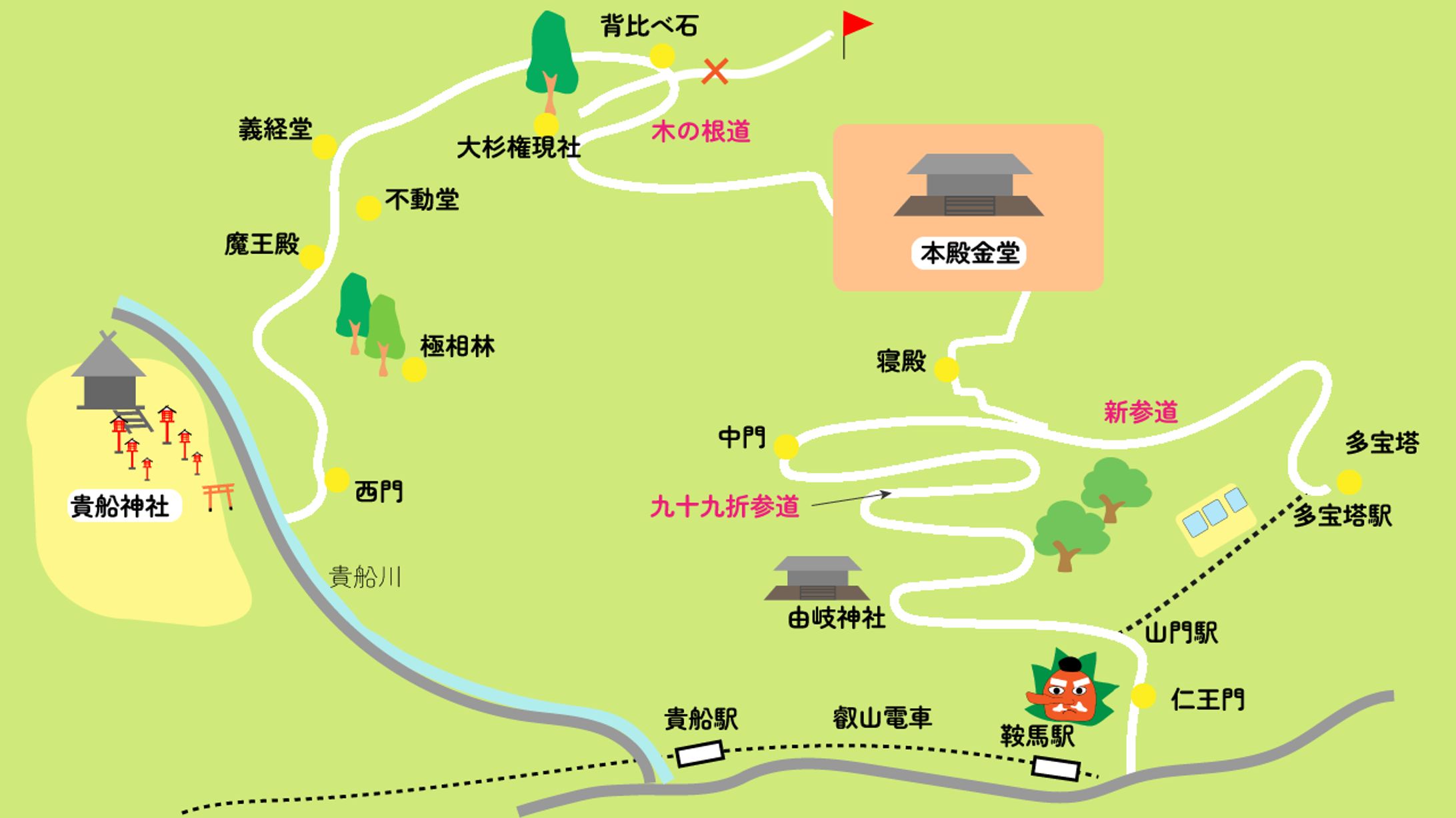 自主制作｜鞍馬山の地図-1
