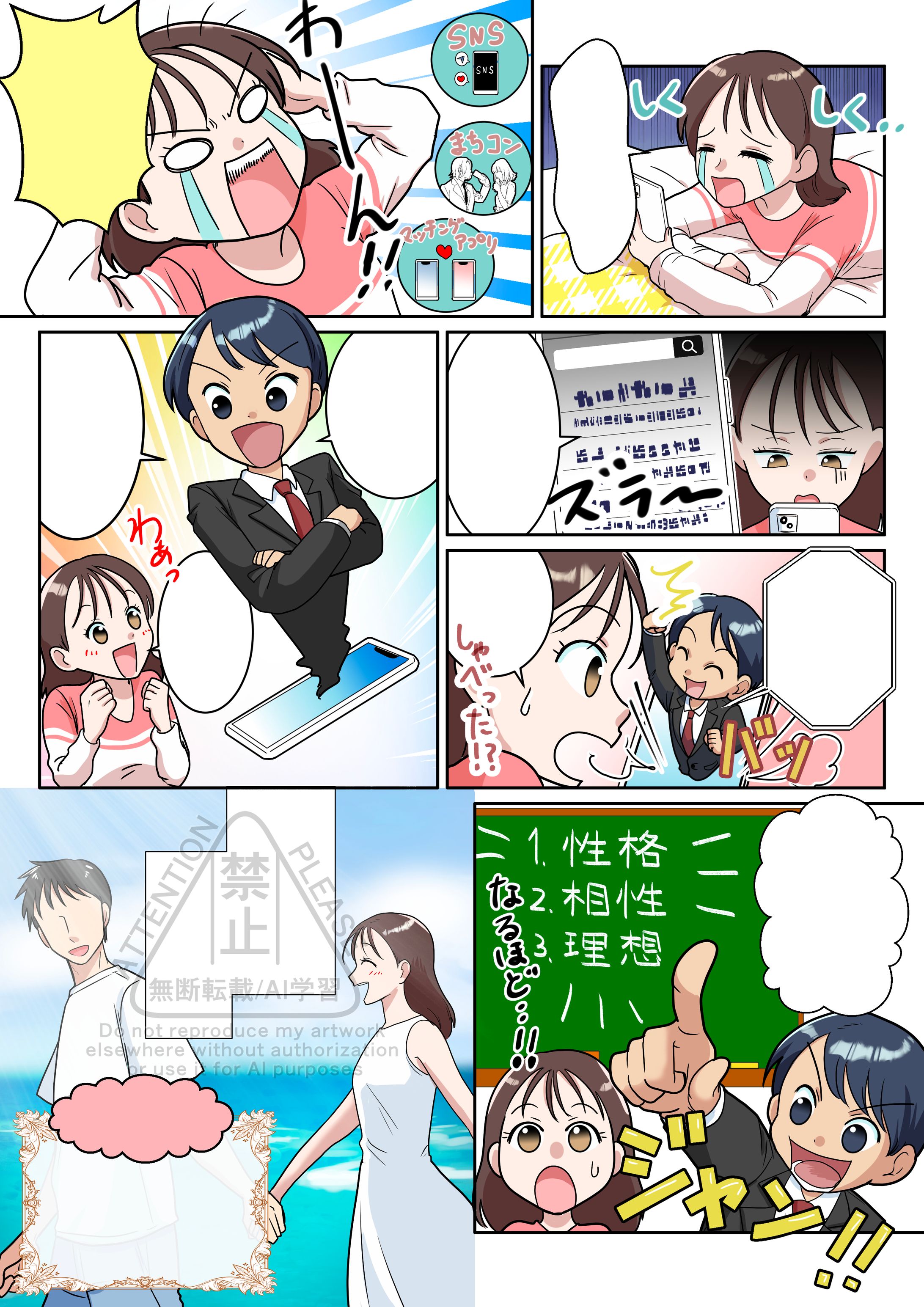 【制作実績】結婚相談所窓口　広告漫画-1