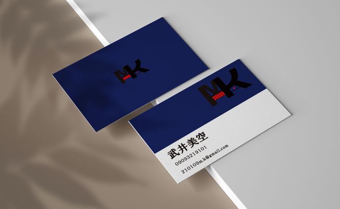 名刺　ロゴ　モックアップ
