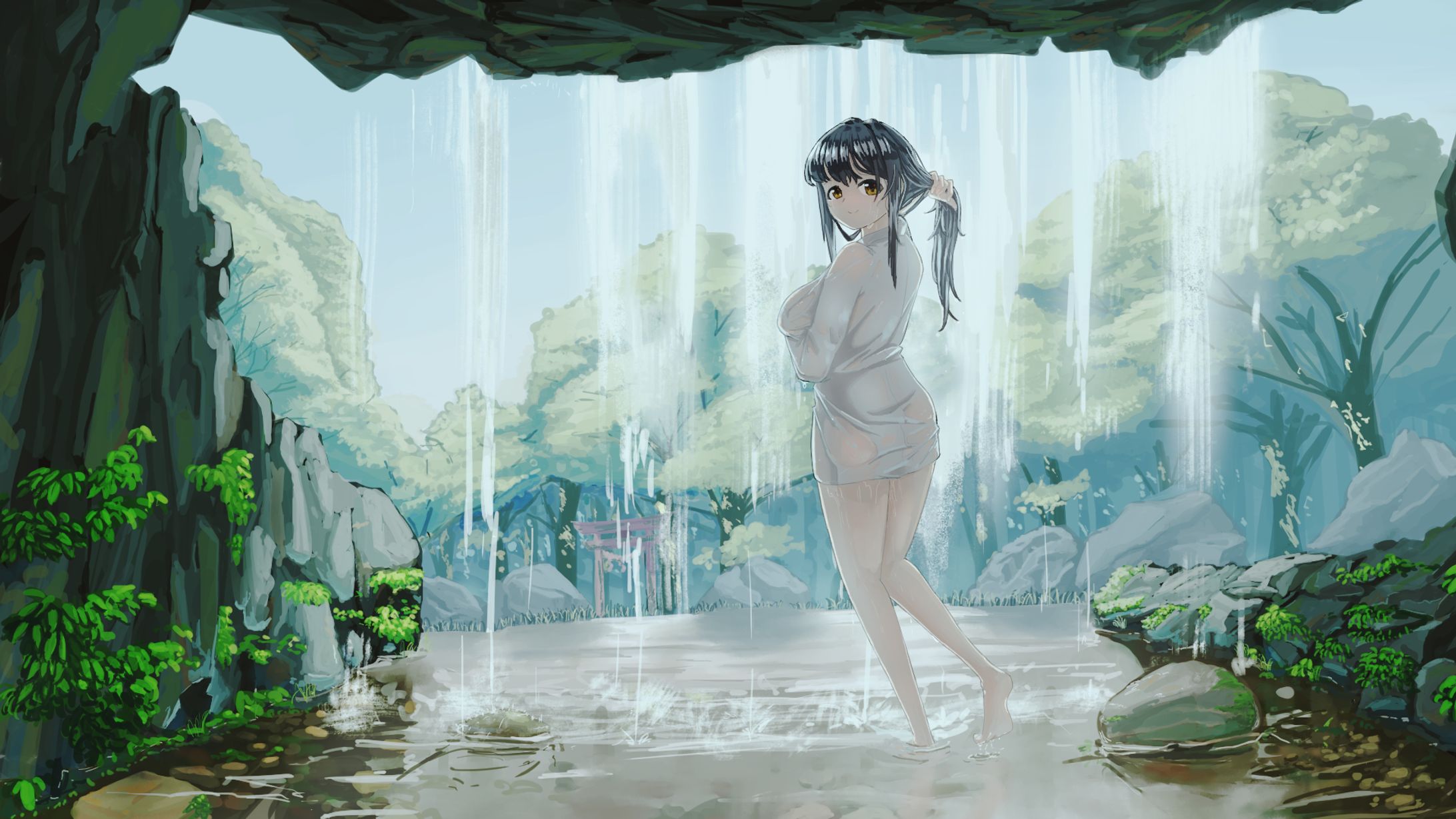水場で-1