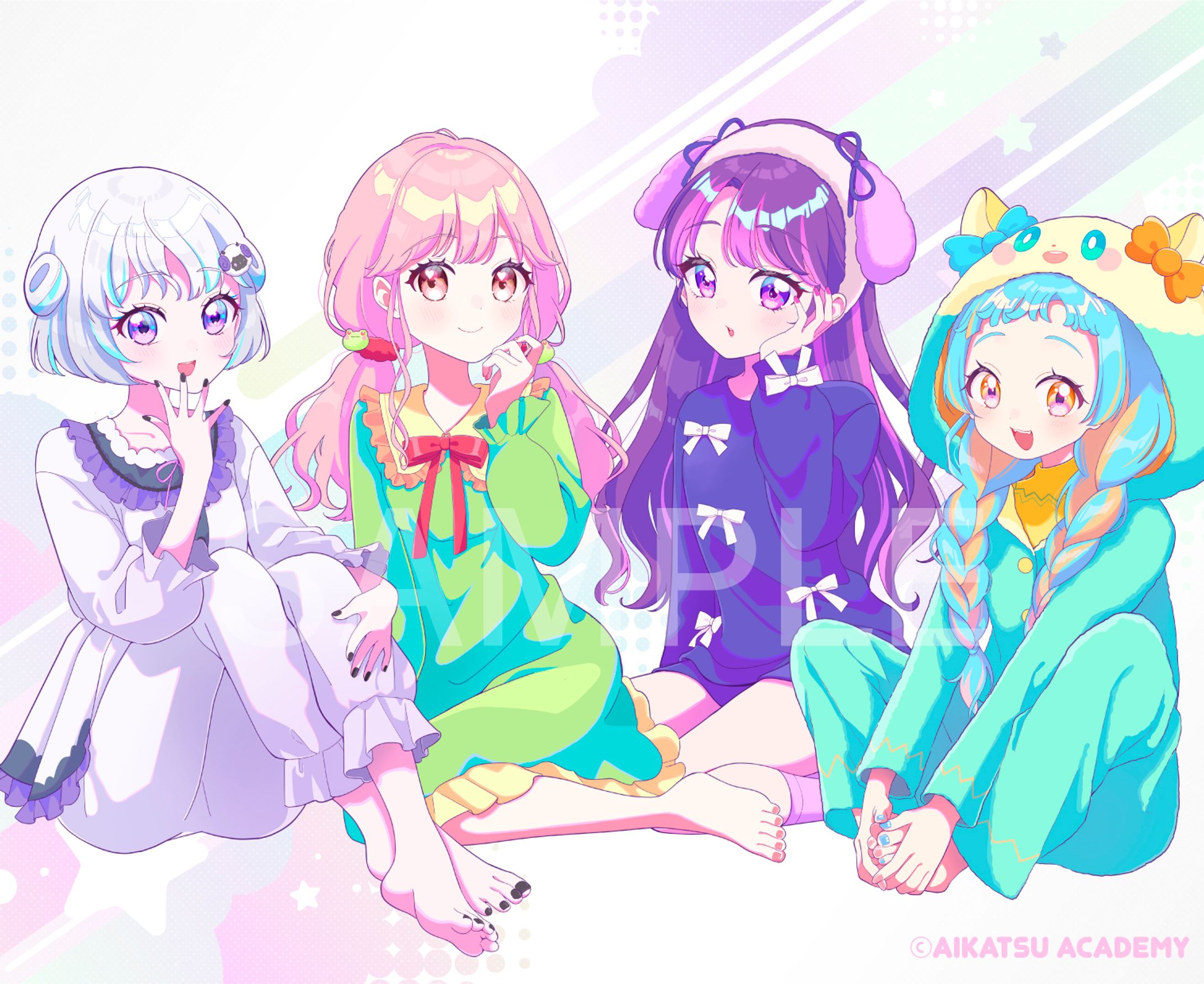 アイカツアカデミー！オリジナル曲「Happy Chatty Party Night!! 」MVイラスト-1