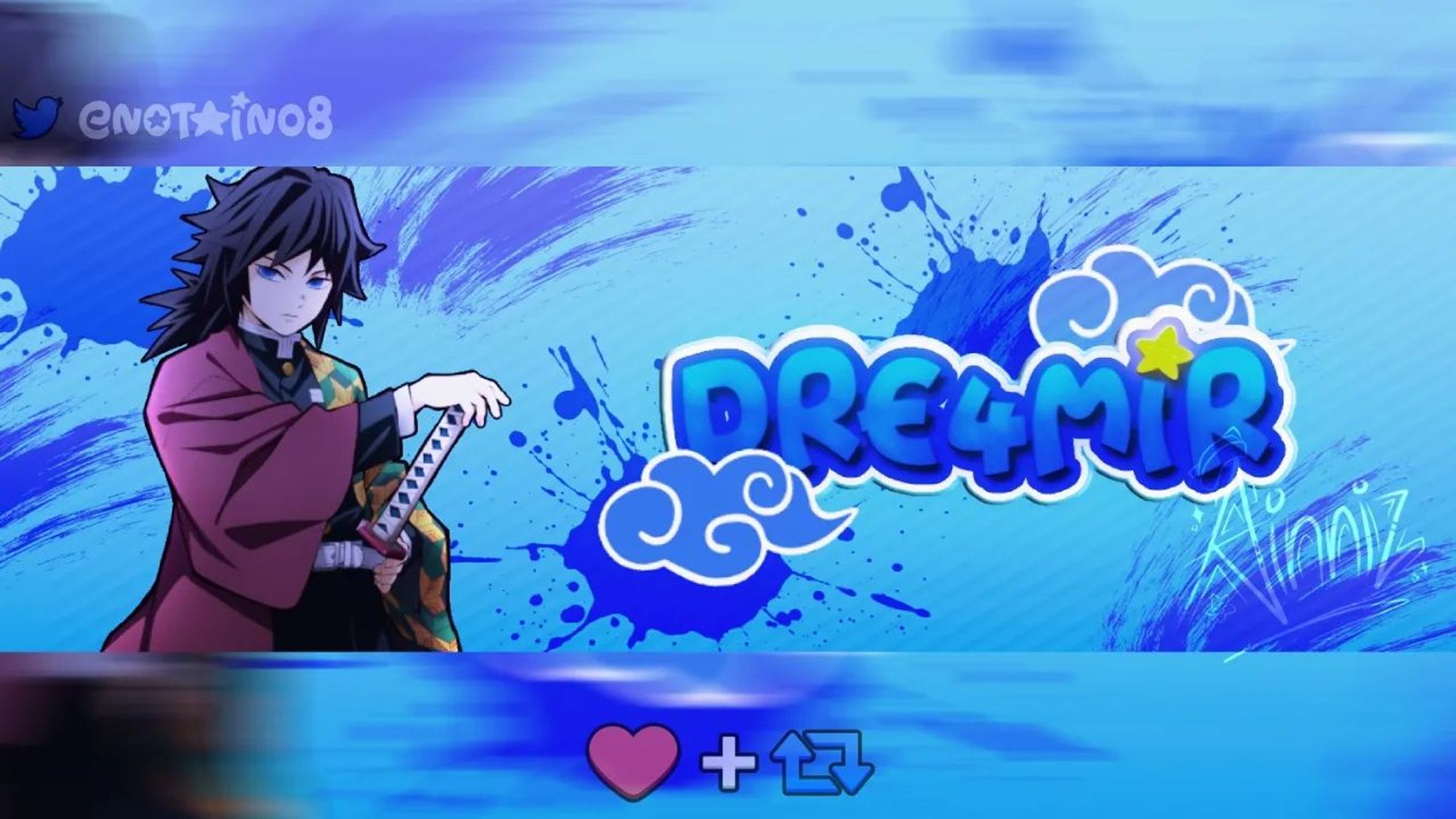 "Tomioka Giyuu" From Demon Slayer ! 👹

Commissions Open ! Dm To Order !💫

Likes & Retweets Are Appreciated !💙

tags :#GFX #anime #animeheader #FYP #notain08-1