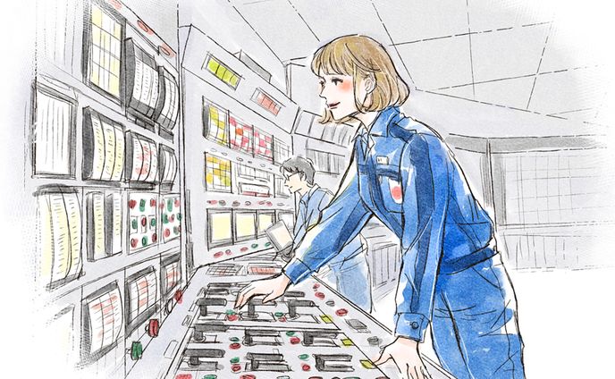 はたらく女子イラスト２