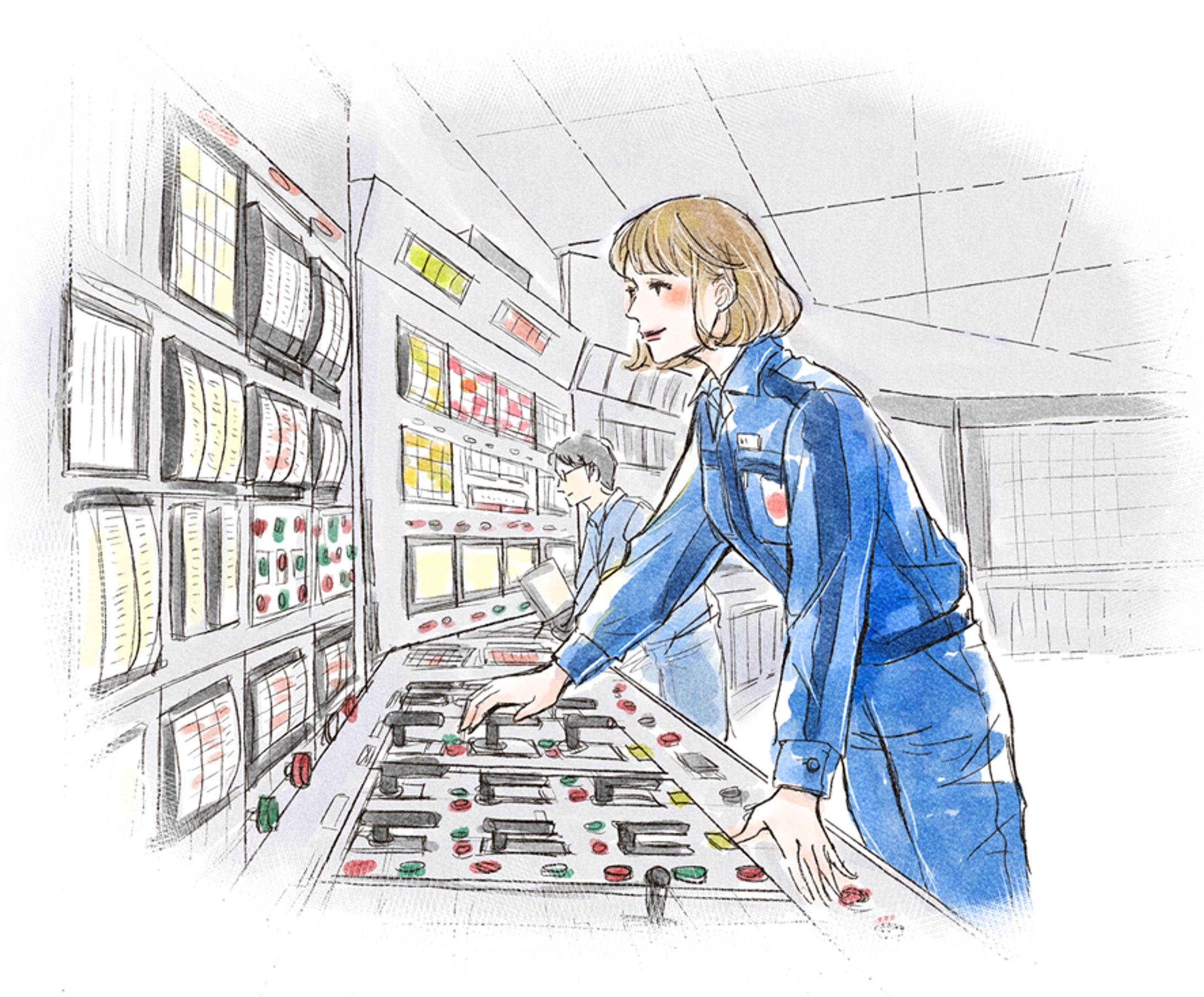 はたらく女子イラスト２-1