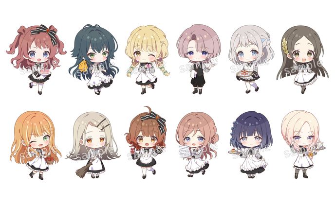 アニメイトカフェ様「学園アイドルマスター」ミニキャライラスト